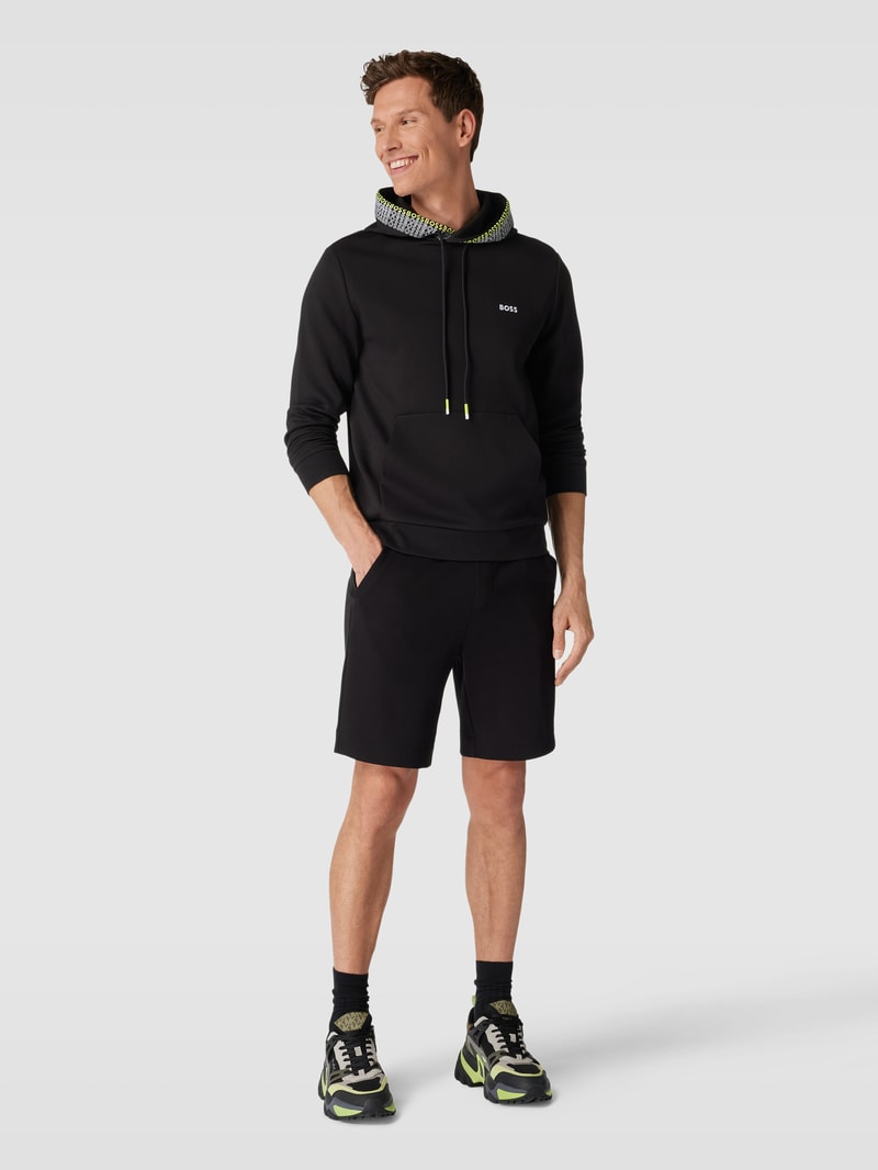 Hoodie mit Logo-Stitching Modell 'Soody' in schwarz