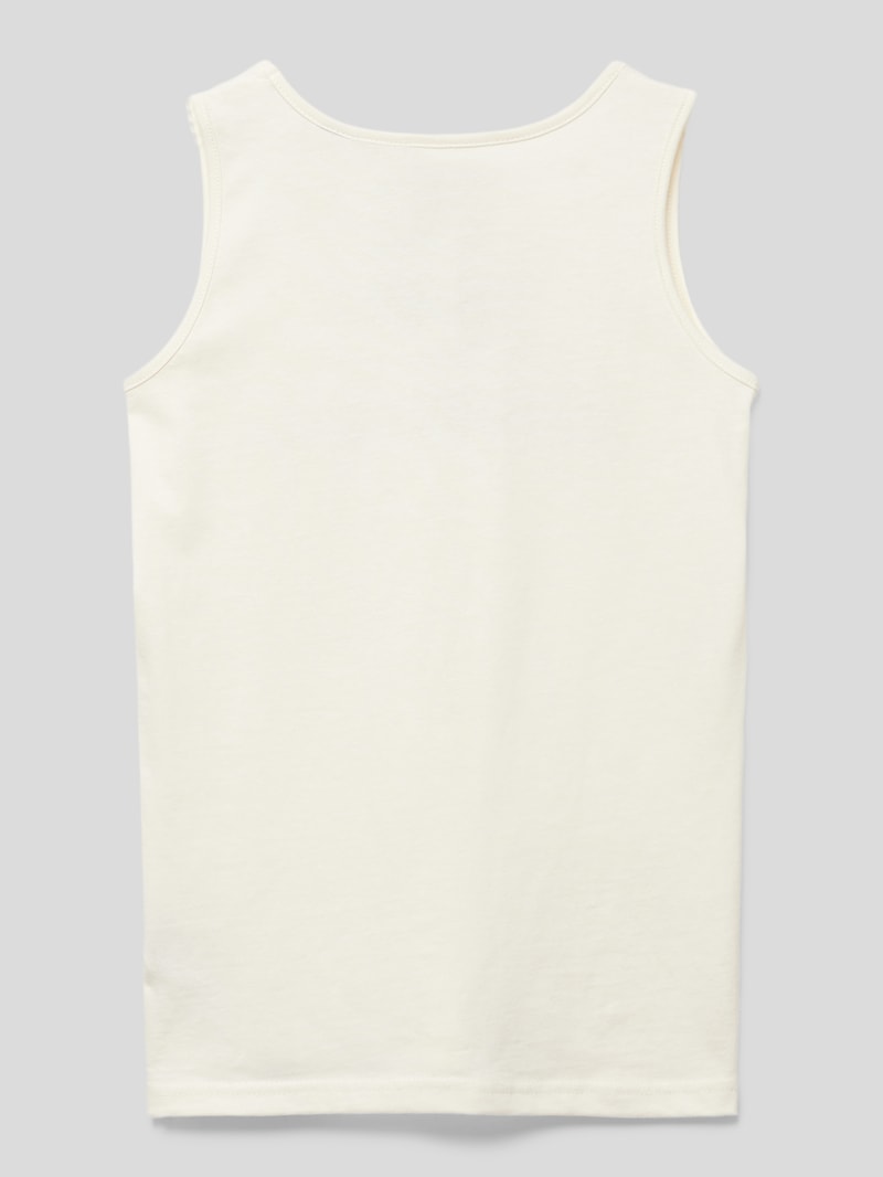 Tanktop mit Label-Print in weiß