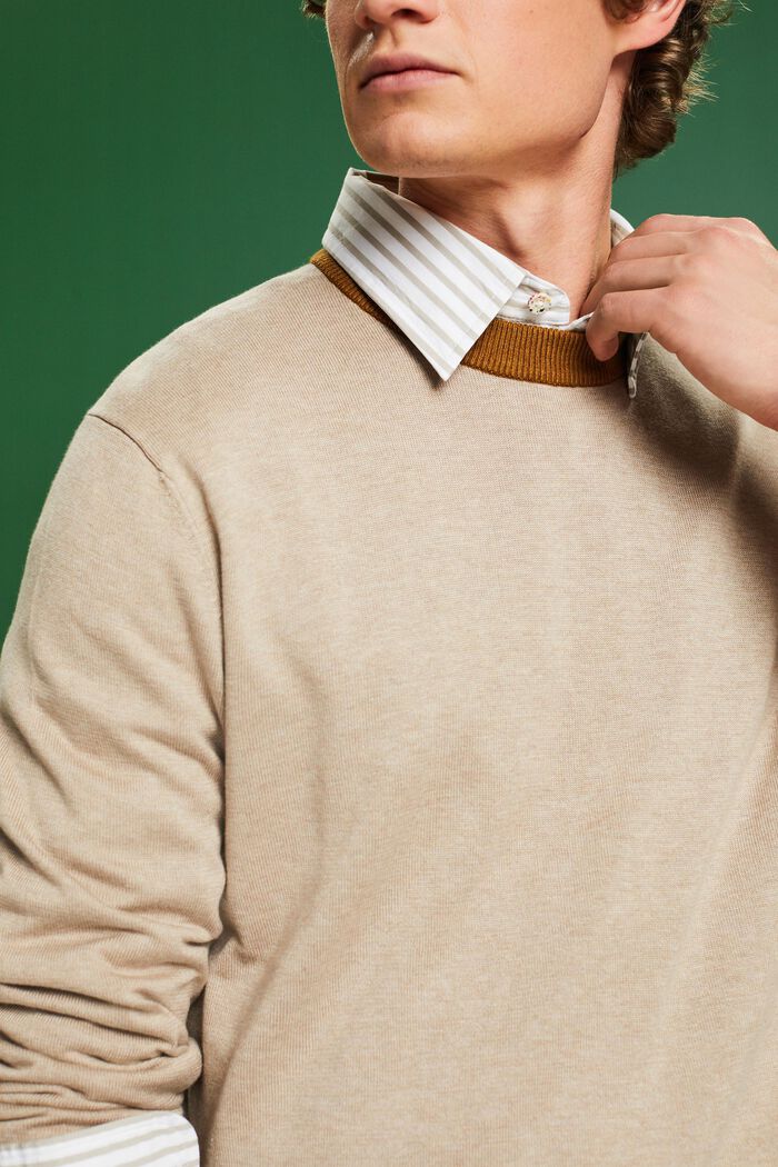 Strickpullover mit Rundhalsausschnitt