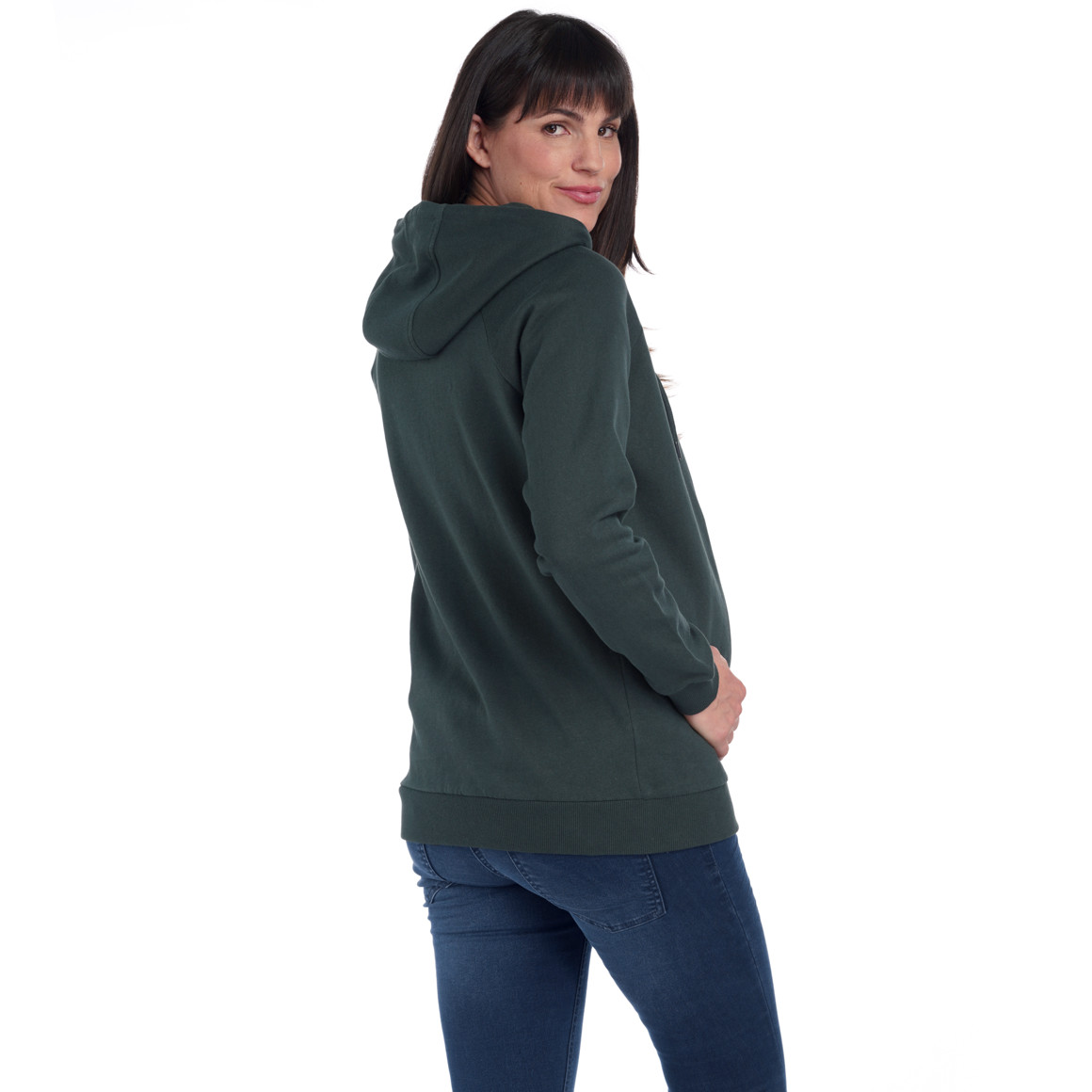 Damen Umstands-Sweatjacke mit Kapuze
