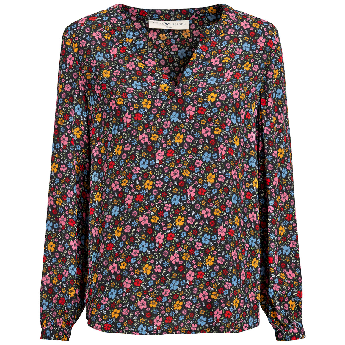 Damen Bluse im bunten Millefleur-Dessin