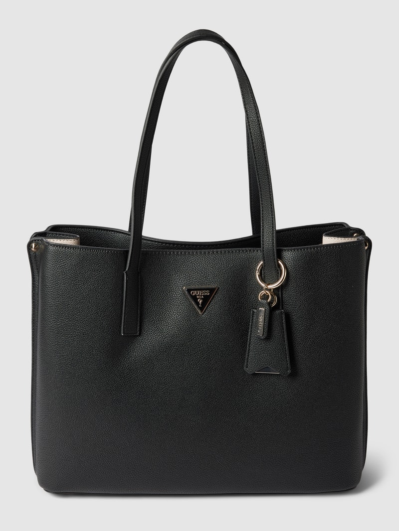 Handtasche mit Applikation Modell 'MERIDIAN' in black