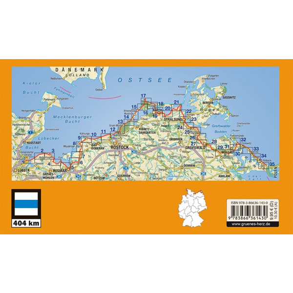 E9 Ostseeküstenwanderweg 1: 50 000 - Wanderführer