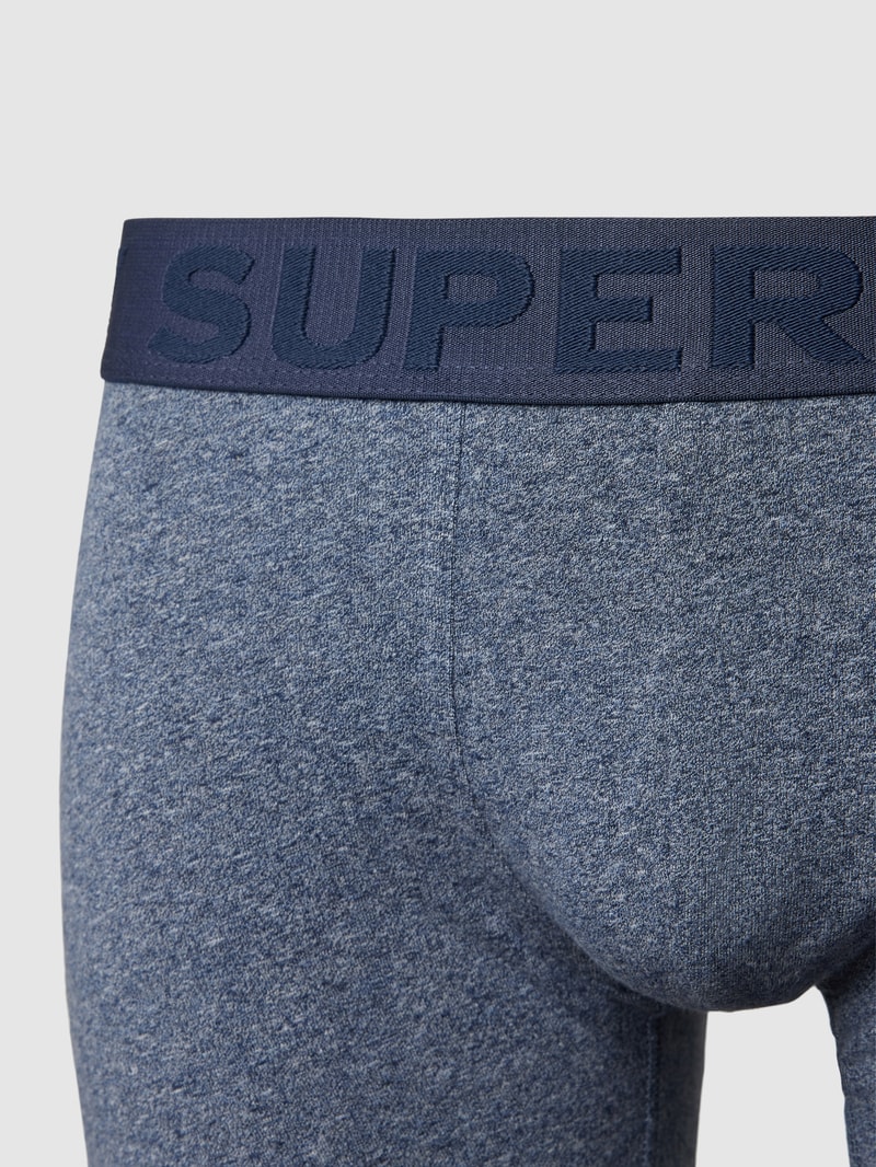 Trunks mit Label-Bund im 3er-Pack in hellblau meliert
