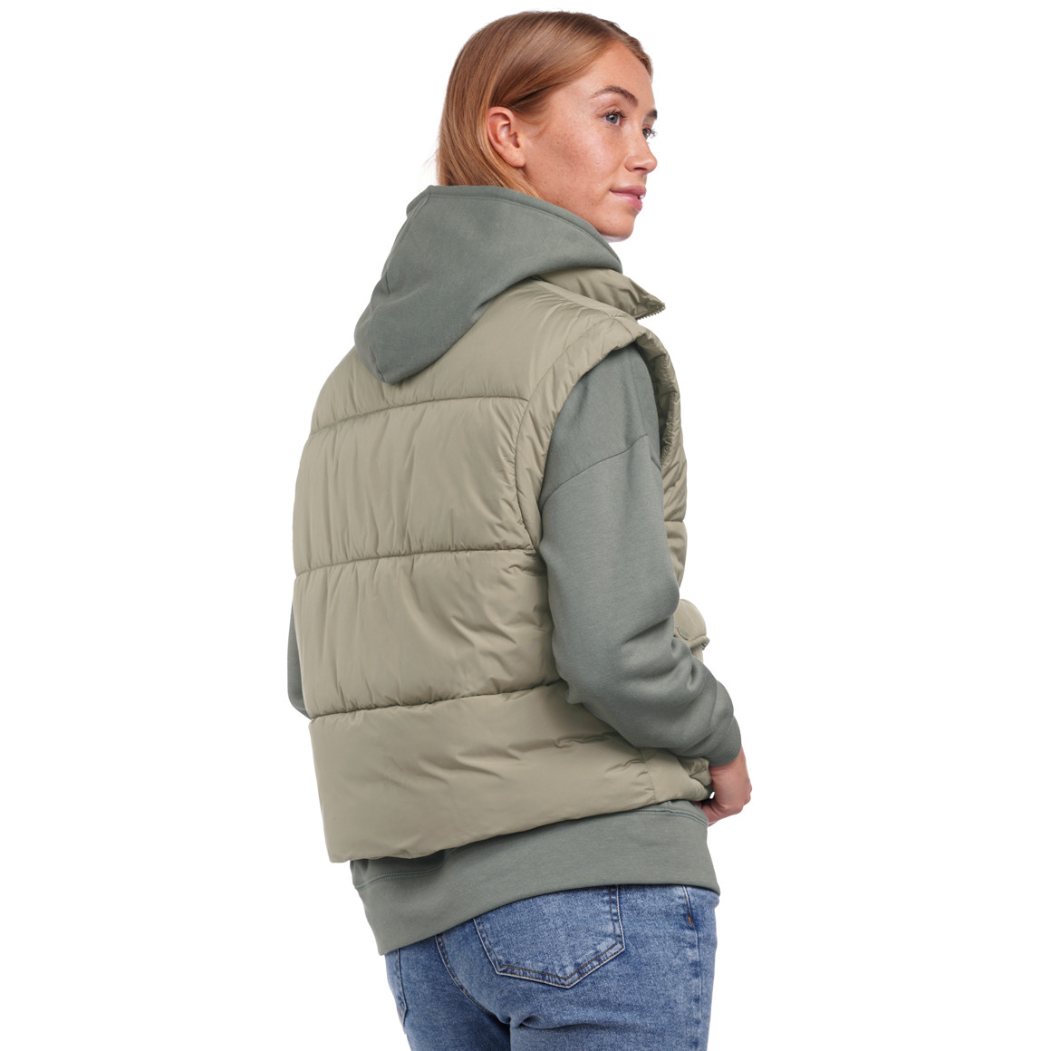 Damen Steppweste im Cropped-Style