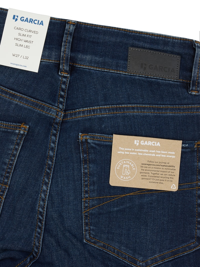Slim Fit Jeans mit Stretch-Anteil Modell 'Caro' in blau