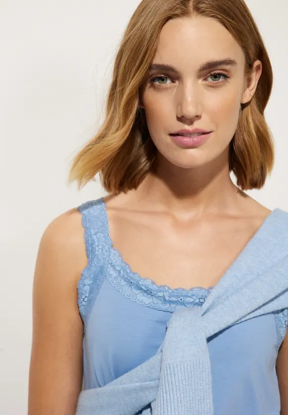 Street One Basic Top mit Spitze