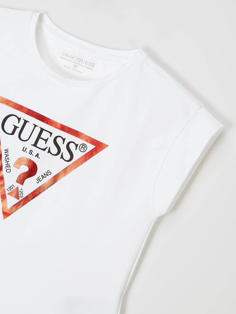 T-Shirt mit Logo in weiß