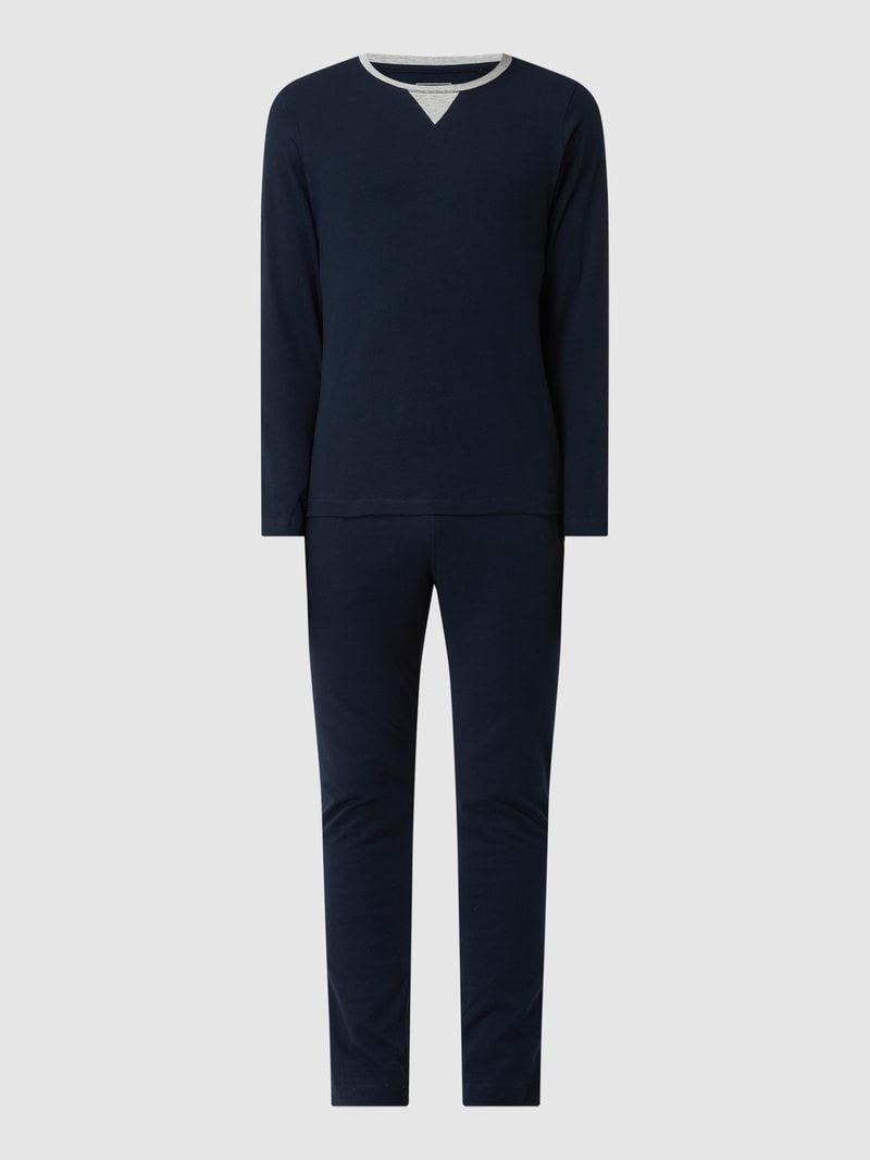 Pyjama aus Baumwolle in marineblau