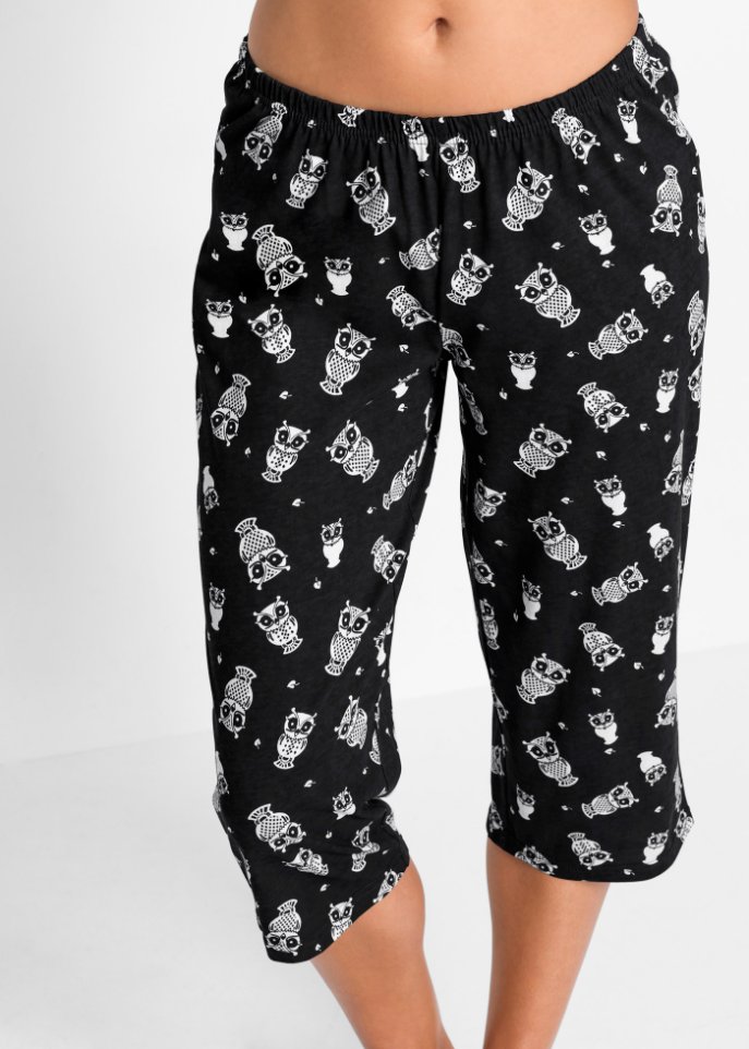 Capri Pyjama mit kurzen Ärmeln