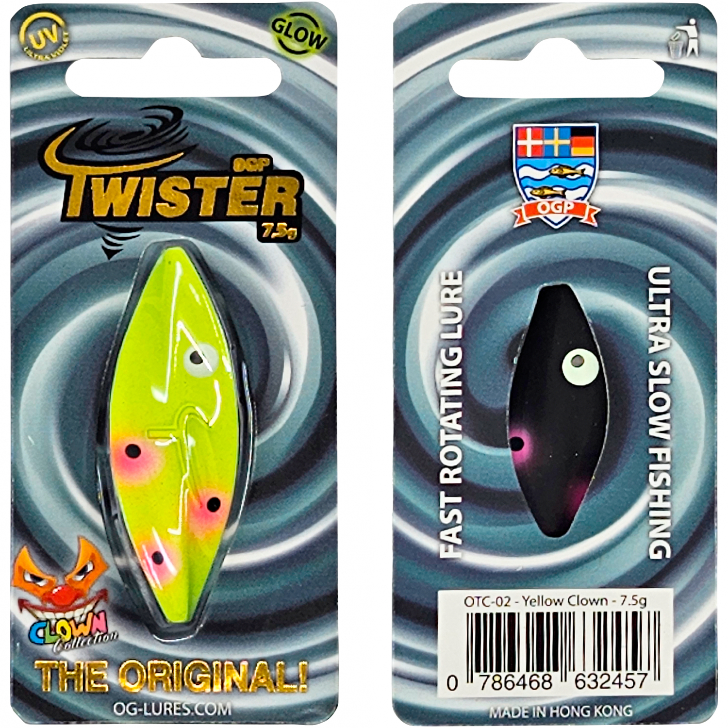 OGP Inline-Köder Twister (Yellow Clown)