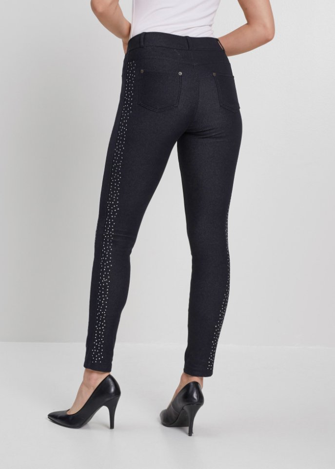 Thermojeggings mit Glitzersteinen