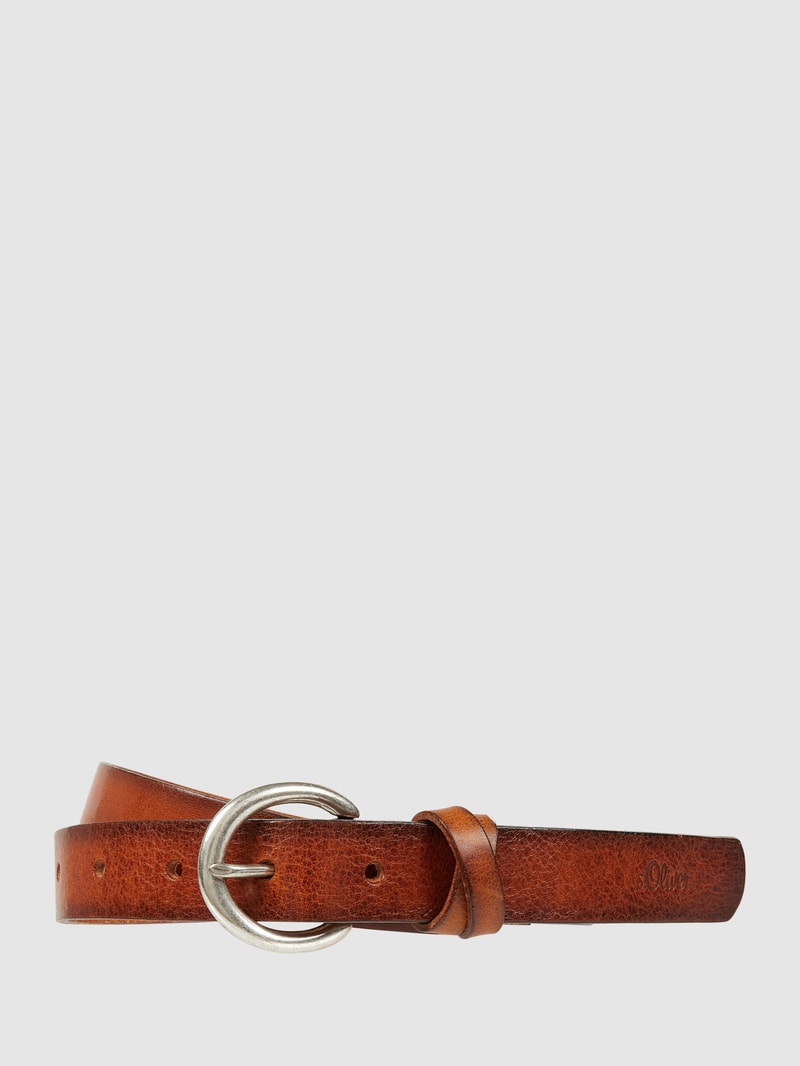 Gürtel aus Leder in cognac