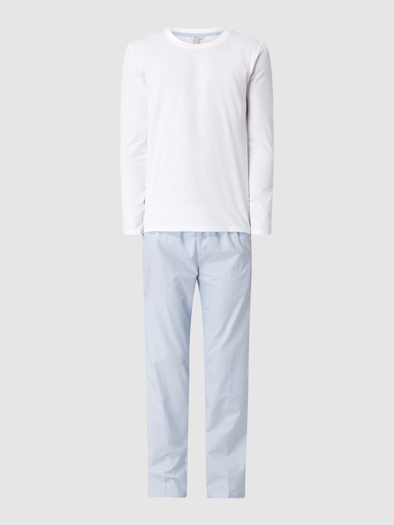 Pyjama aus Baumwolle in hellblau