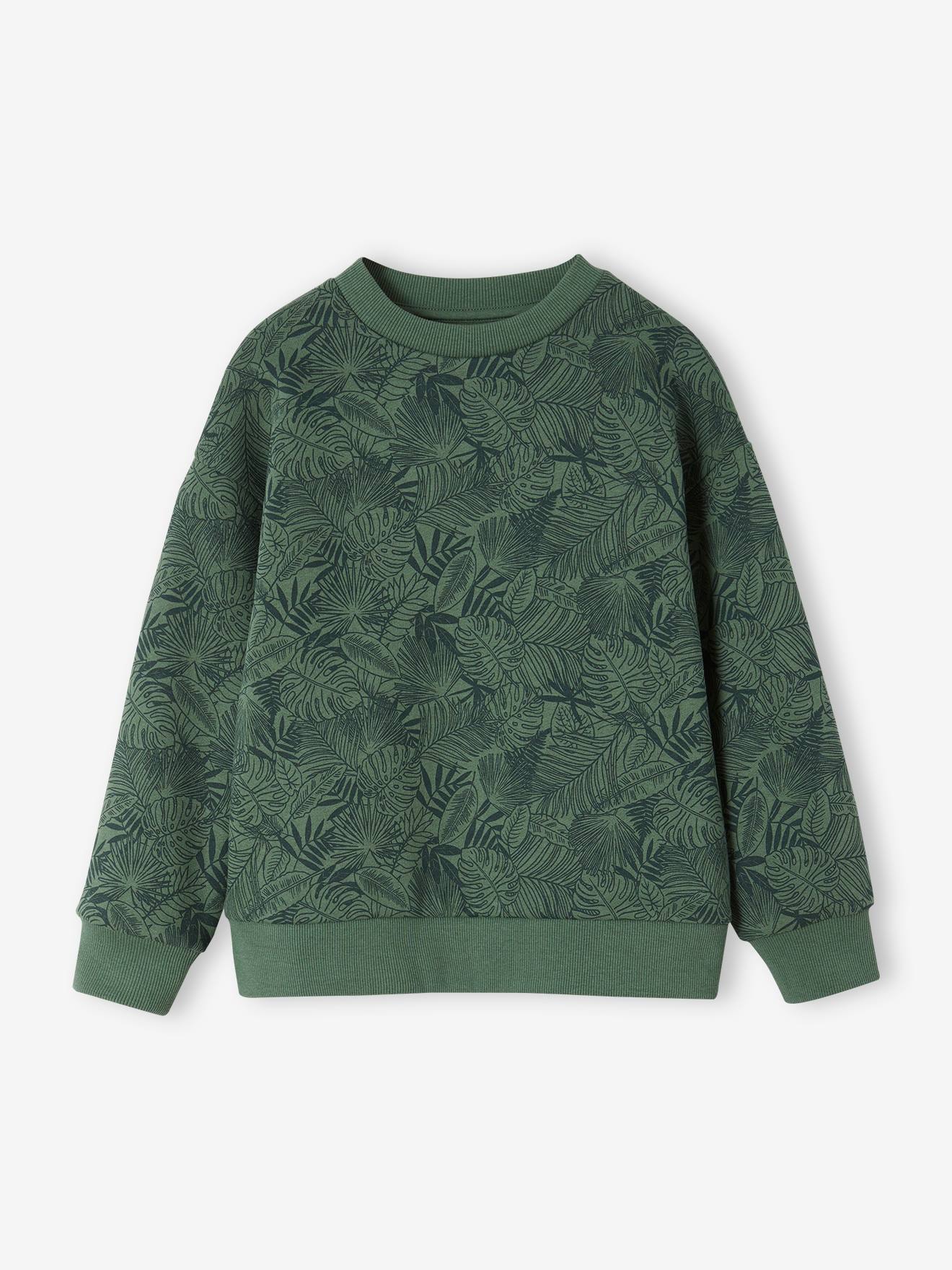 Vertbaudet Jungen Sweatshirt mit Recycling-Polyester - grün