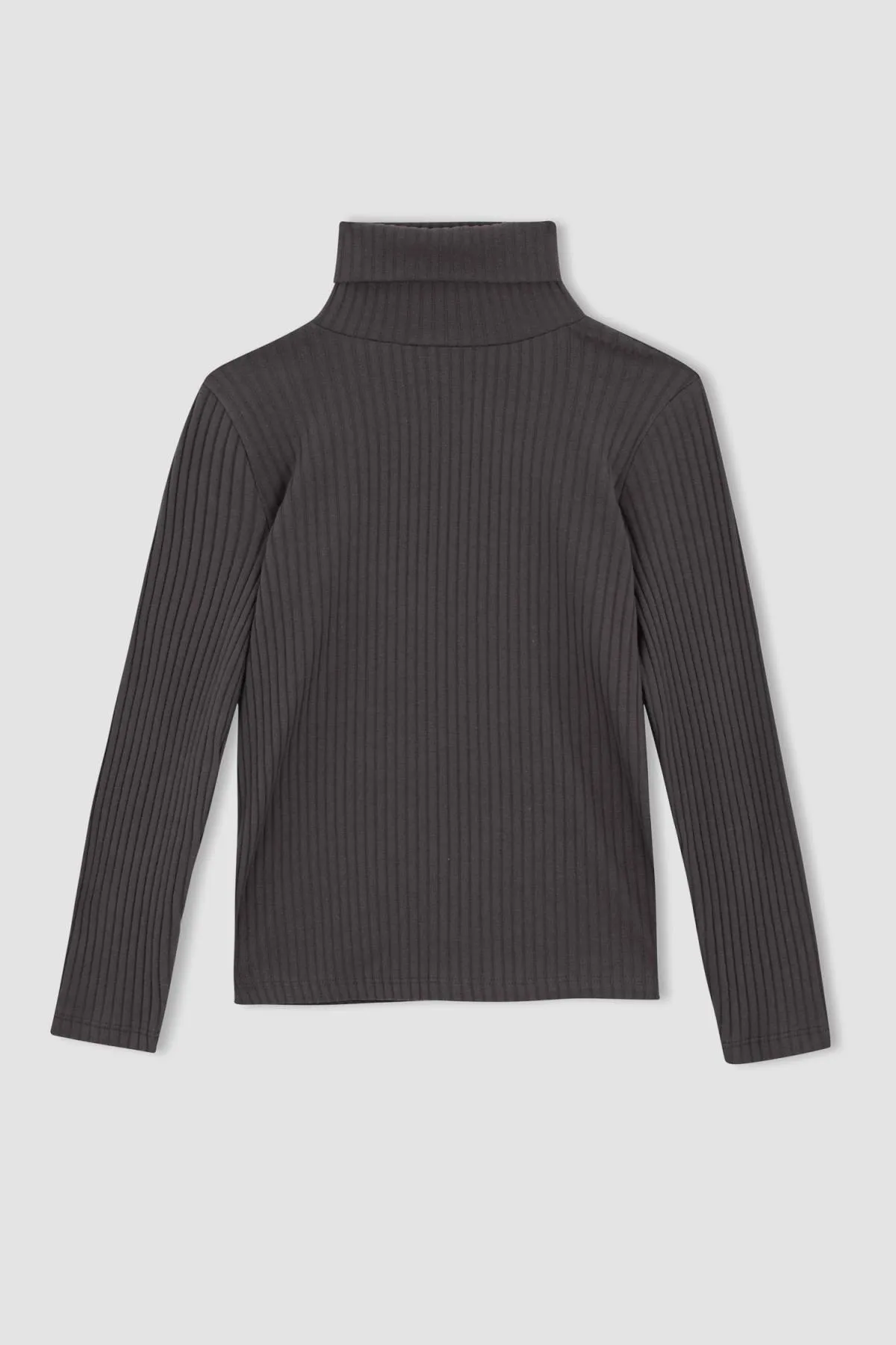 DeFacto  Geripptes Camisole-Langarm-T-Shirt mit Rollkragen für Mädchen