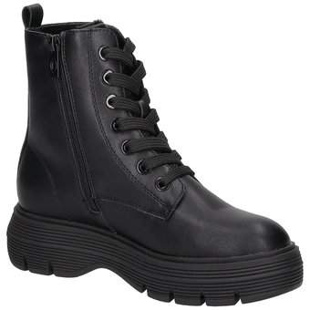 Tom Tailor Schnür Boots in schwarz