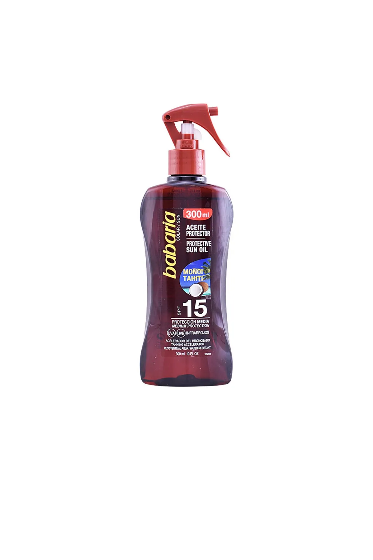 Babaria  Solaröl Monoi Tahiti Pistole Spf15 Babaria 300 ml