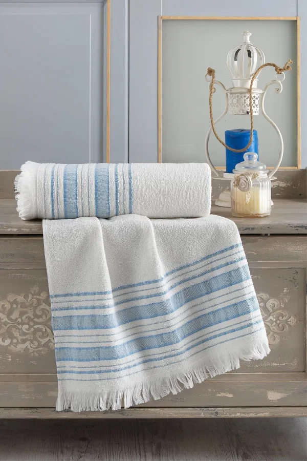 Zeynep Tekstil  Trendiges Badetuch-Set 70x140 & 50x90