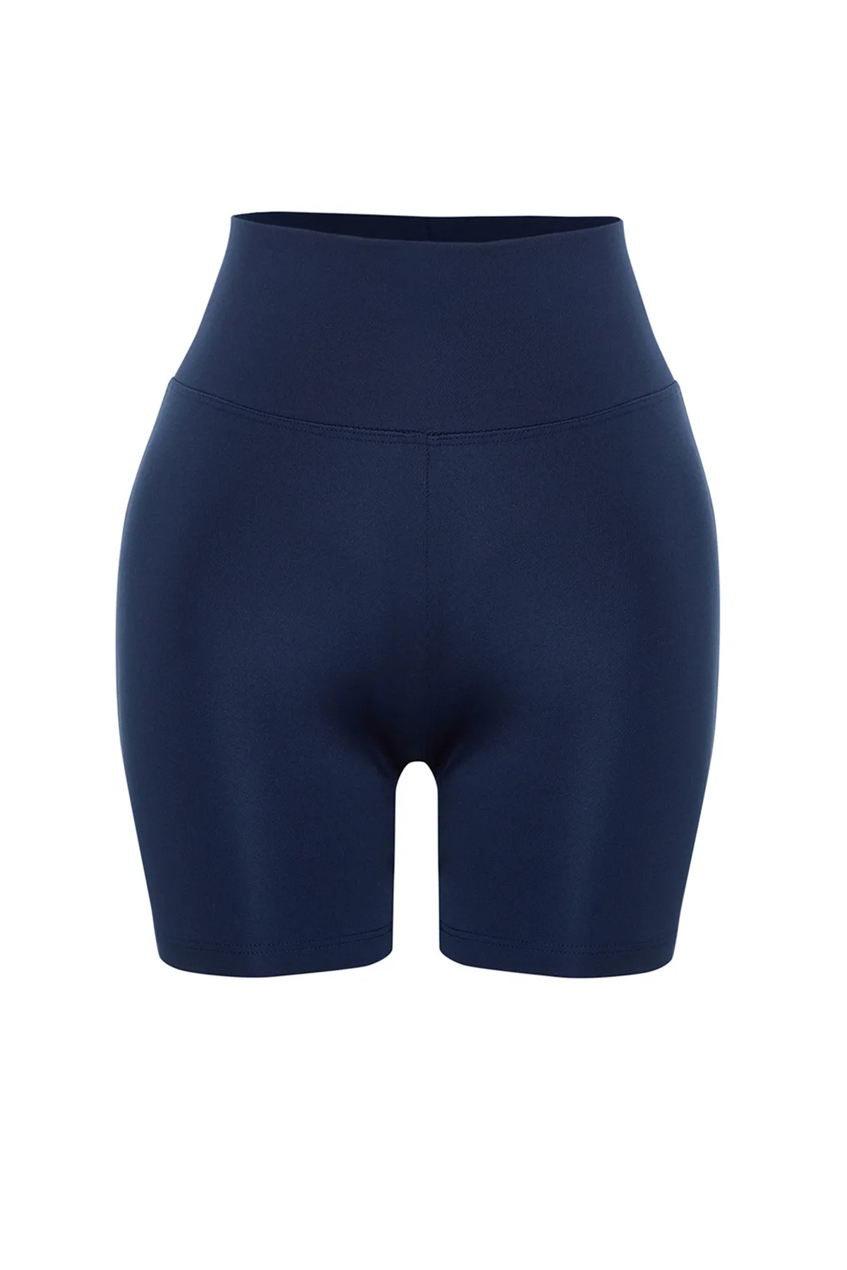 Trendyol Collection  Dunkelmarineblaue Leggings mit weiter Taille, elastischem Push-Up und Extra Restorer-Strick-Sportshorts THMSS24TY00038