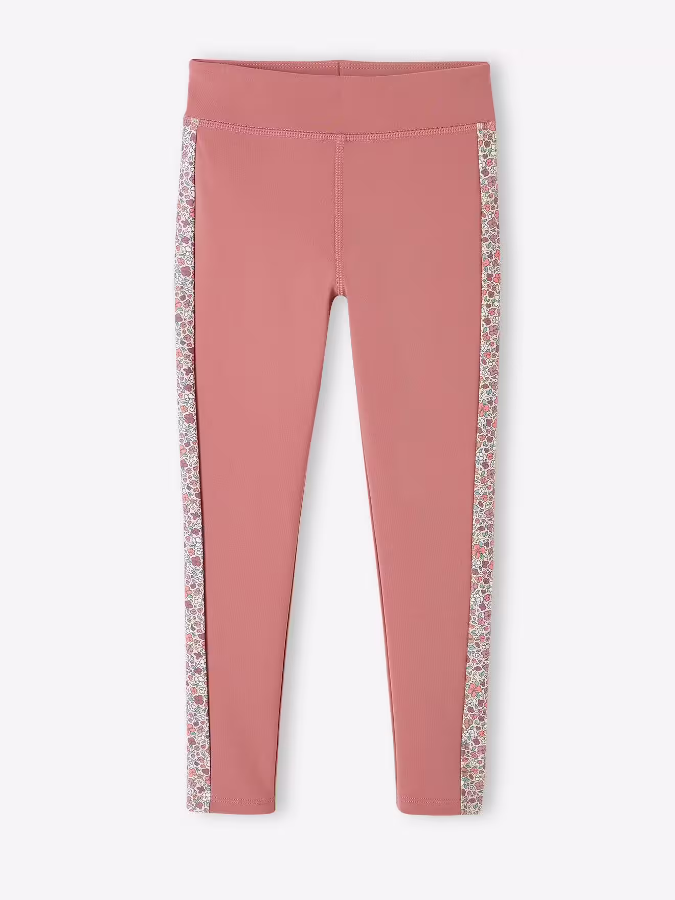Vertbaudet Mädchen Sportleggings mit Zierstreifen - altrosa