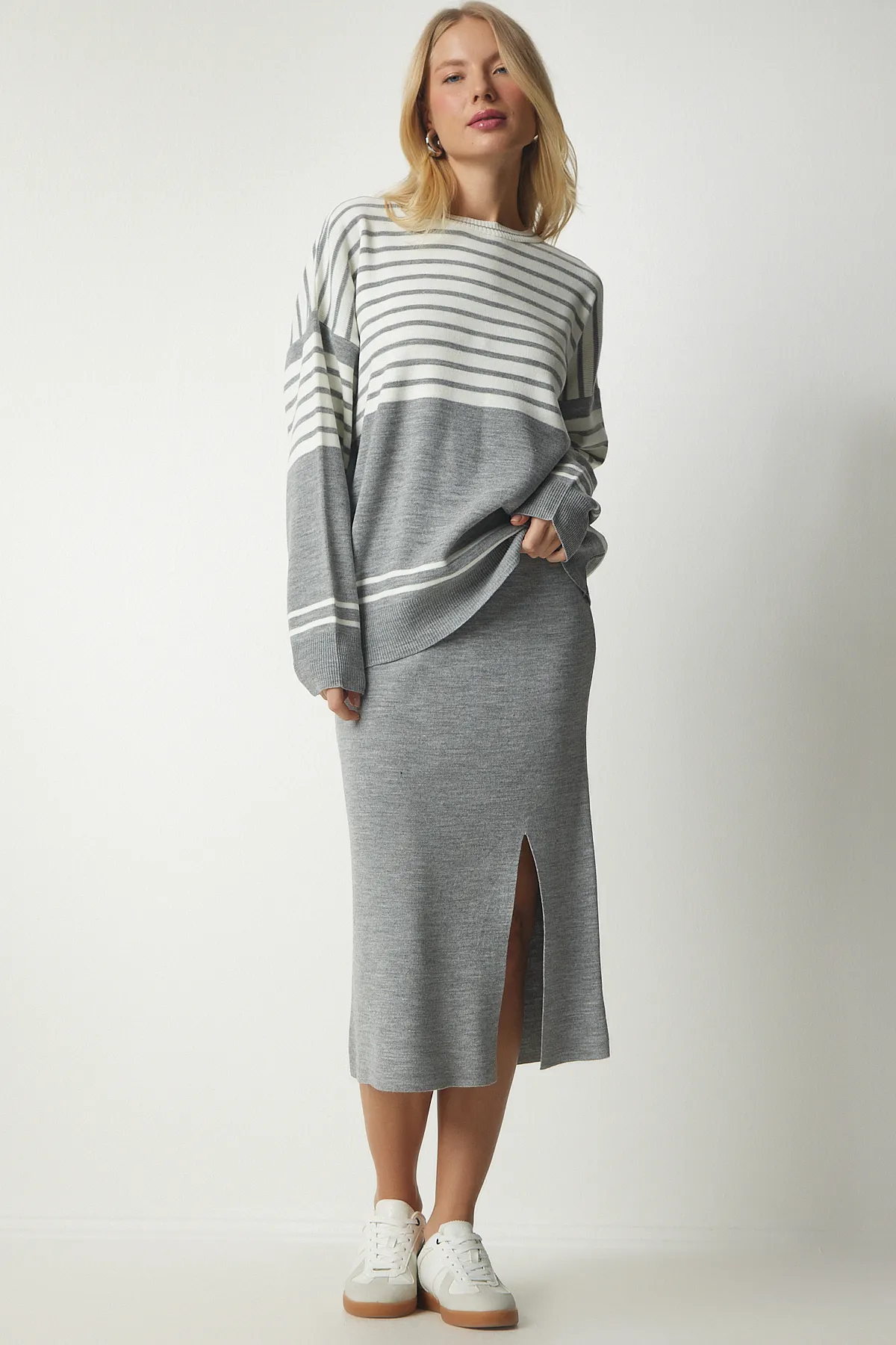 Happiness İstanbul  Zweiteiler - Grau - Regular Fit