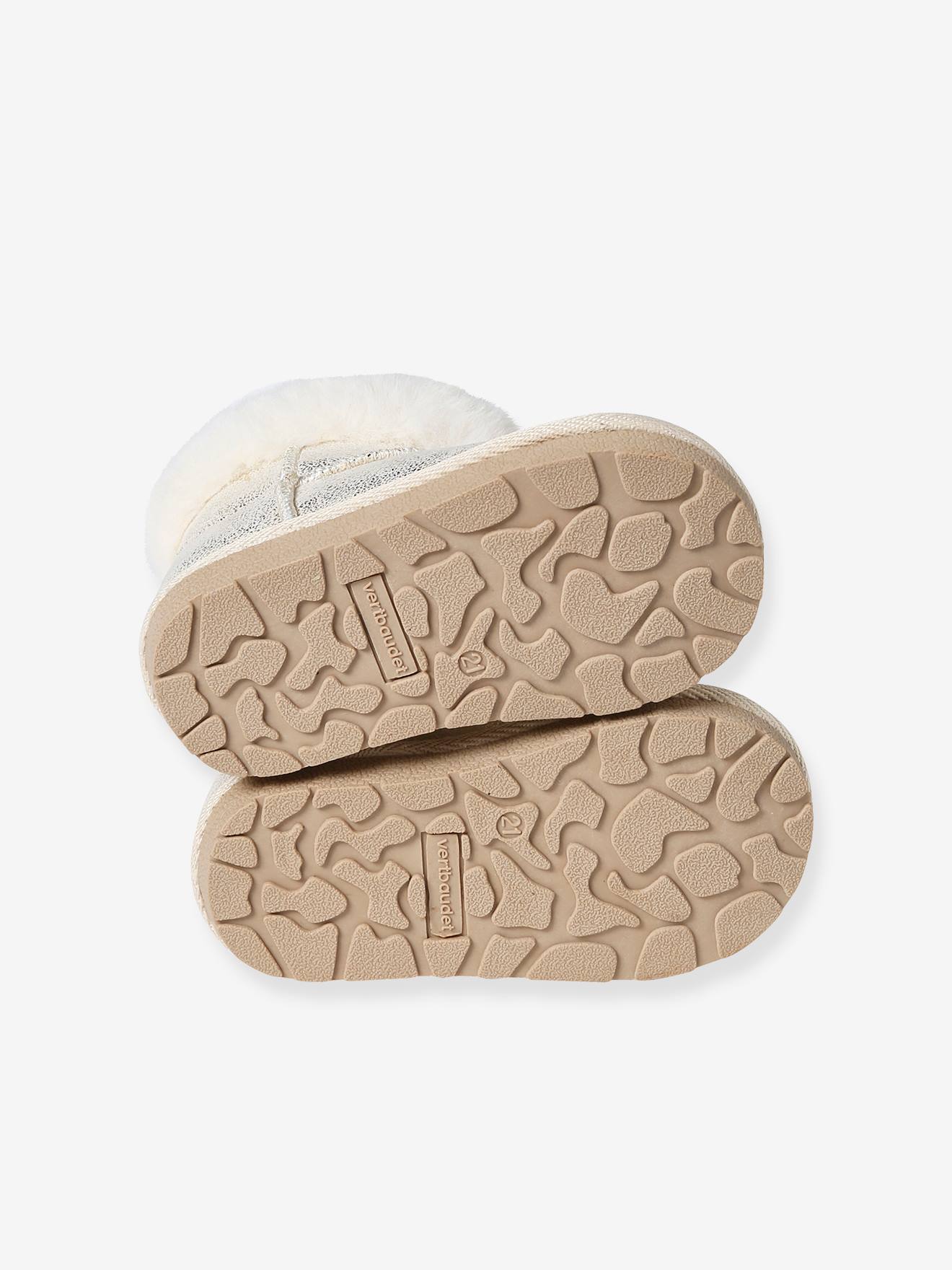 Vertbaudet Warme Baby Regen-Boots - beige golden