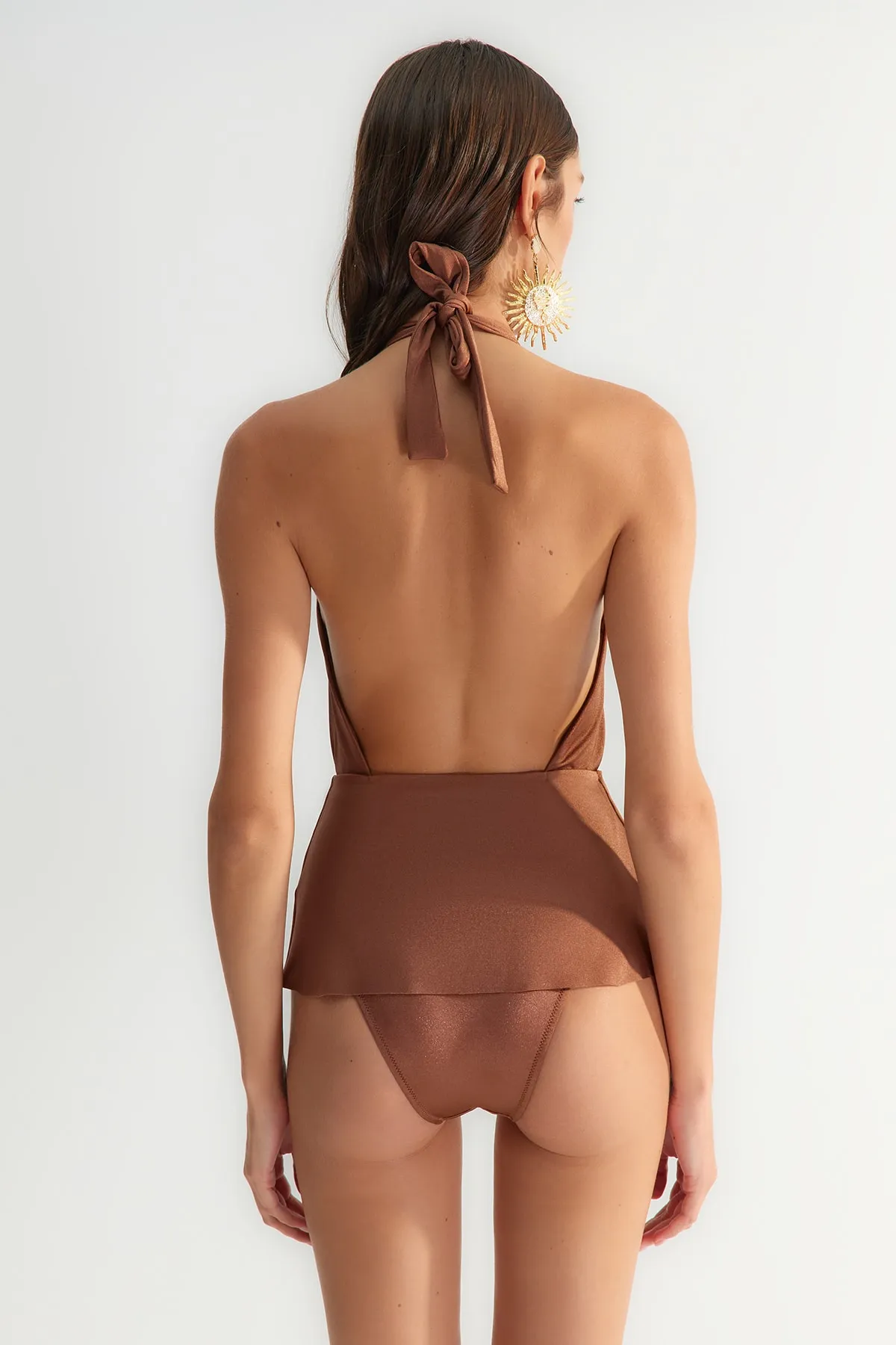 Trendyol Collection  Badeanzug - Braun - Unifarben