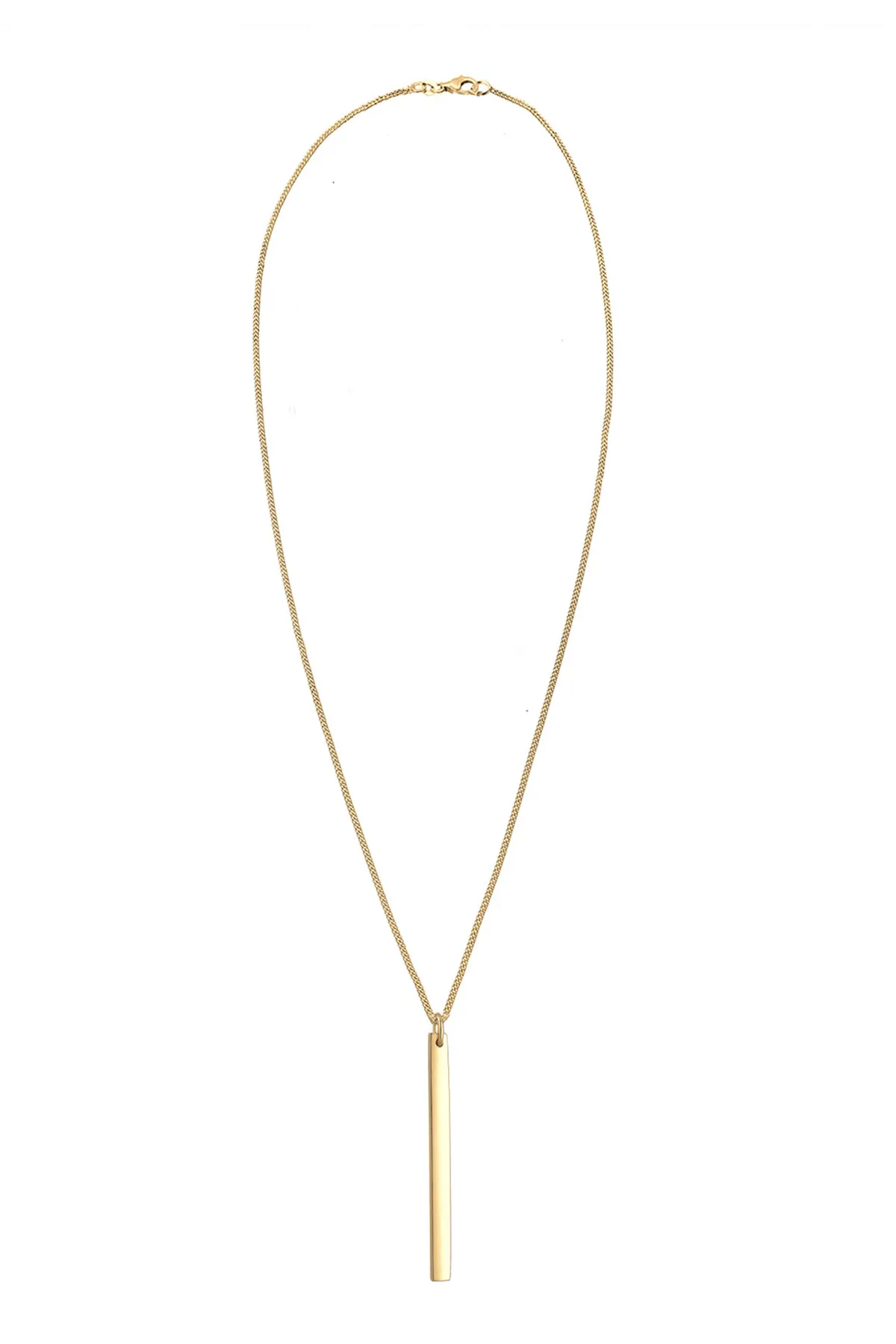 ELLI  Halskette Panzerkette Geo Symbol Stab Layer Cool 925 Silber