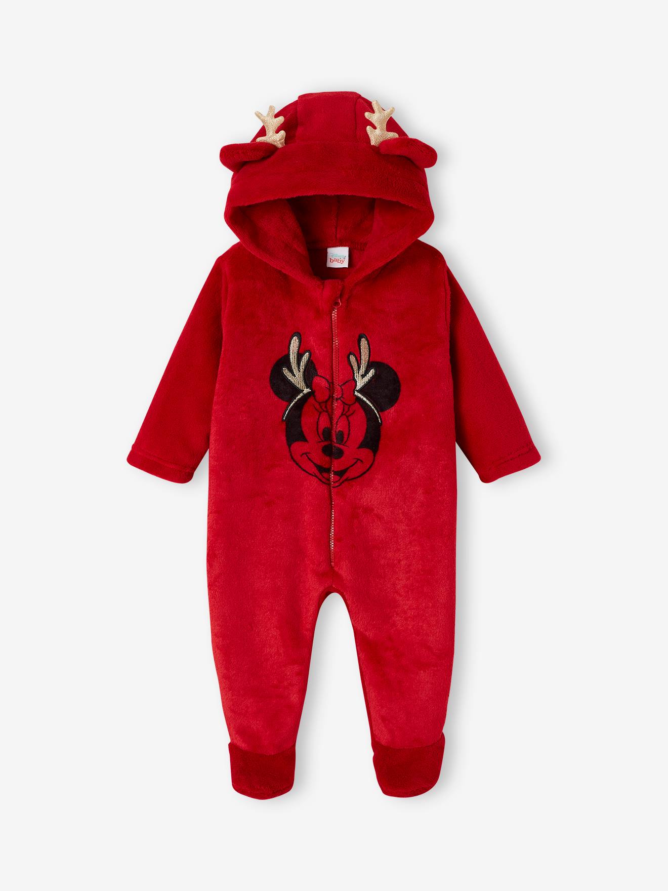 Minnie Weihnachtlicher Kinder Baby Overall Disney MINNIE MAUS - rot