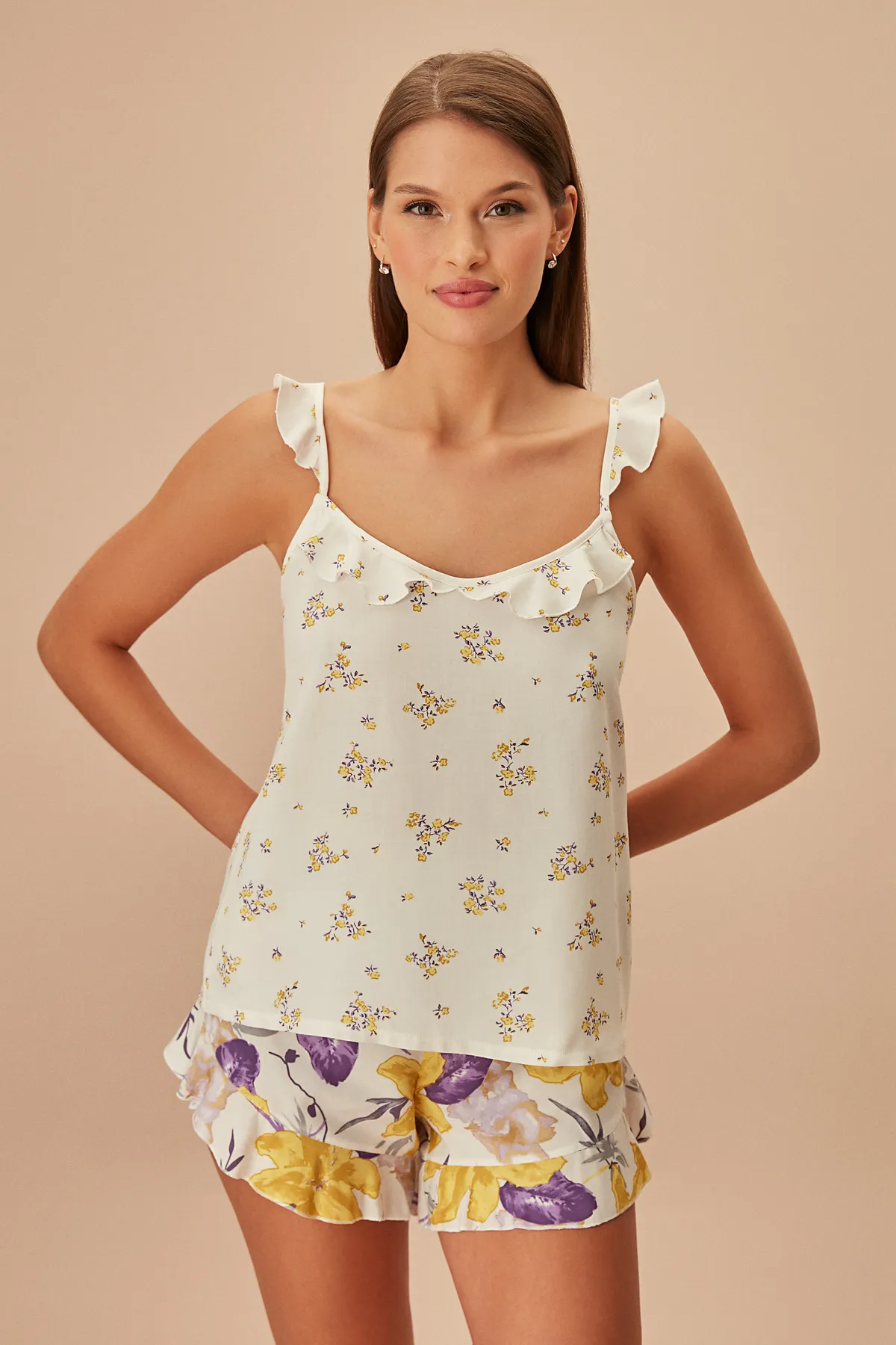 SUWEN  Lila Shorts-Set