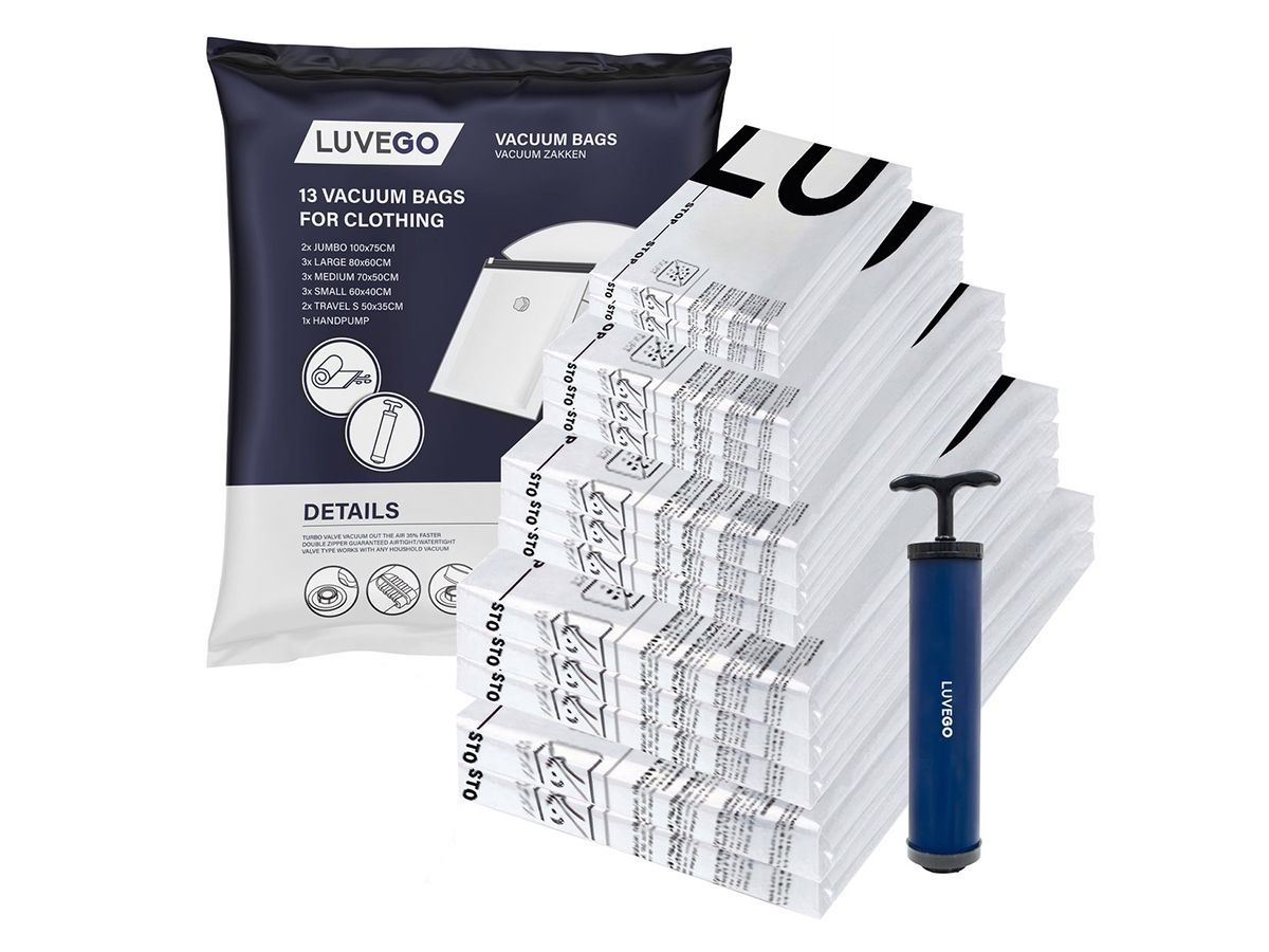 Luvego Vakuumbeutel 13 Stück - Inklusive Handpumpe