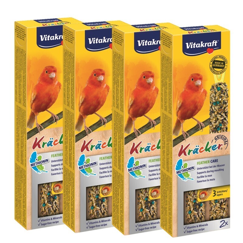 Vitakraft Snacks Vitakraft Kanarienvogel Kräcker 4x2er Feather-Care