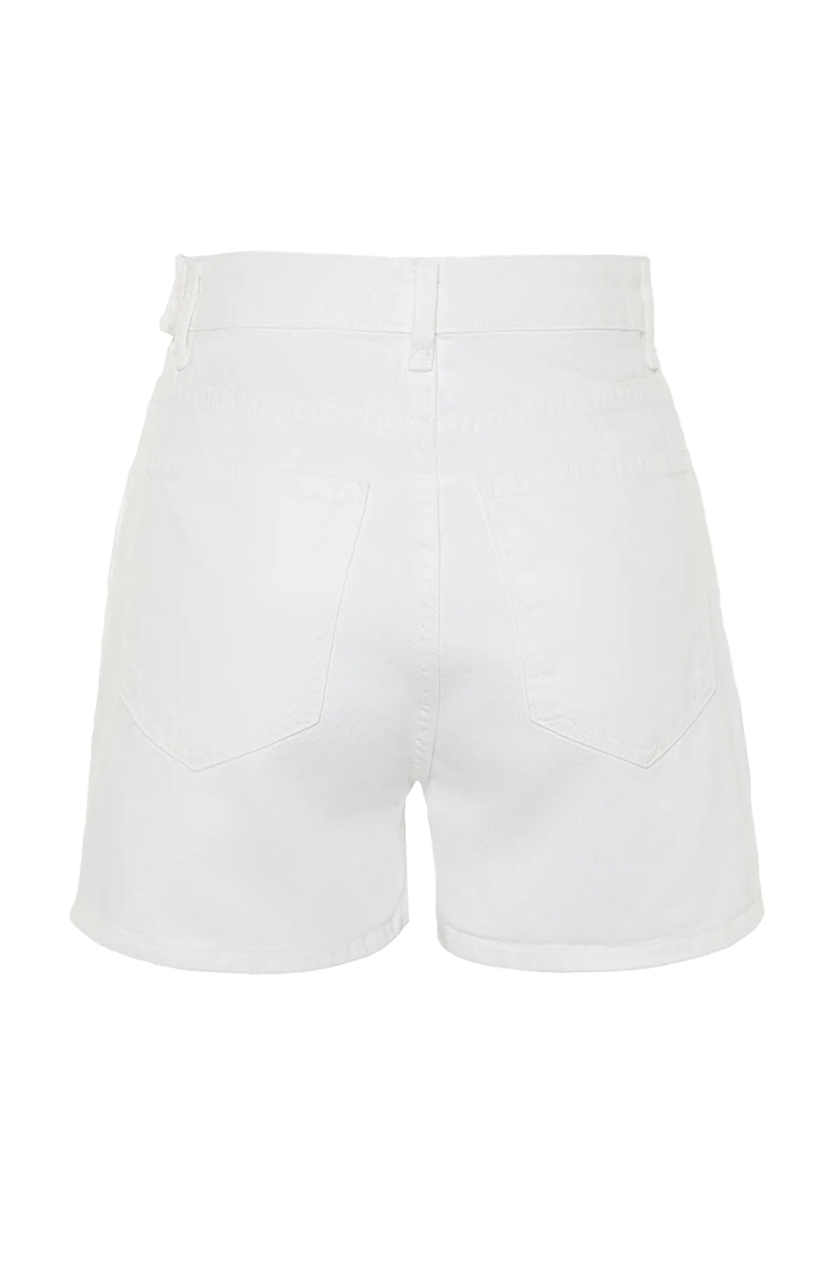 Trendyol Collection  Shorts - Weiß - Hoher Bund