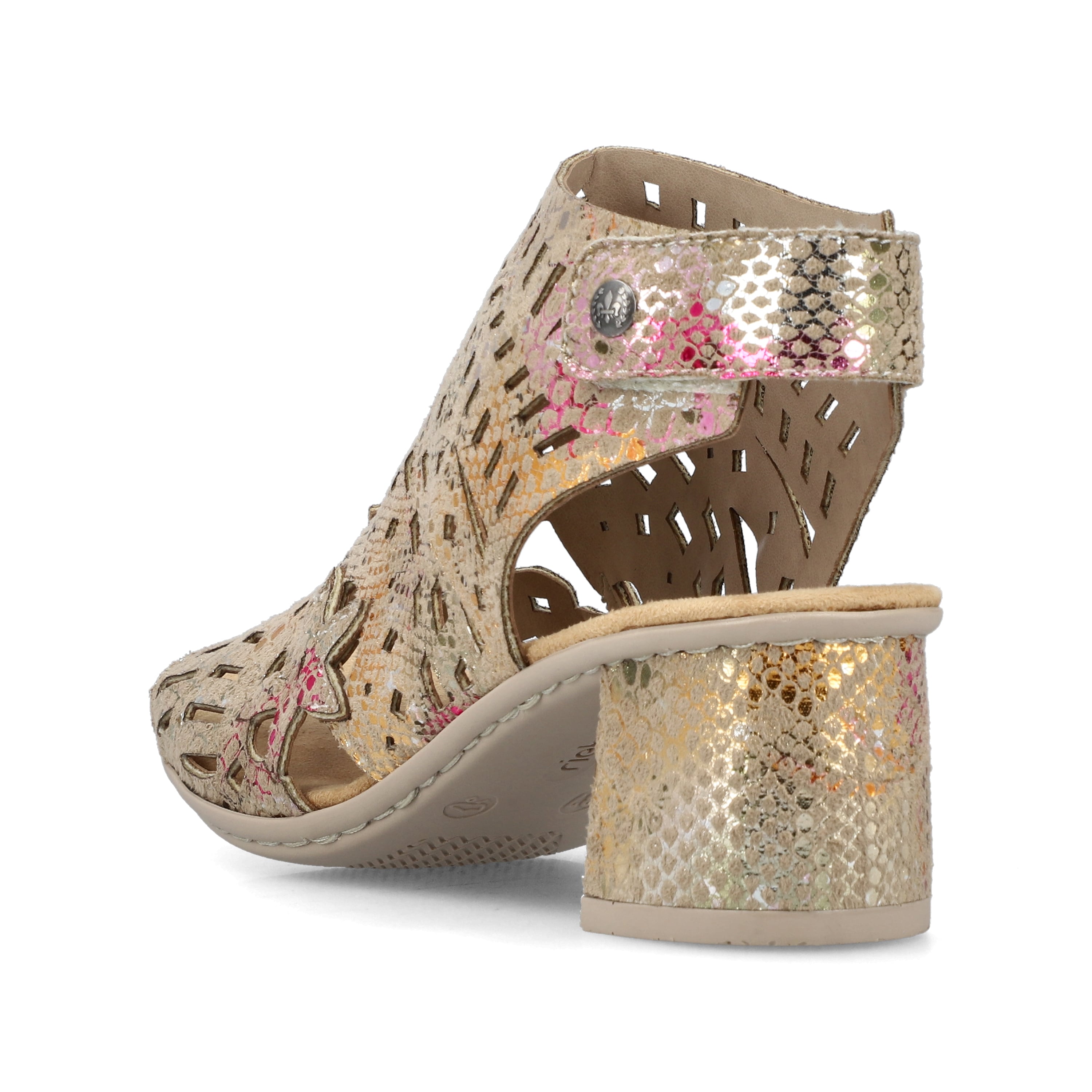 Rieker Damen Riemchensandaletten bronze-metallic