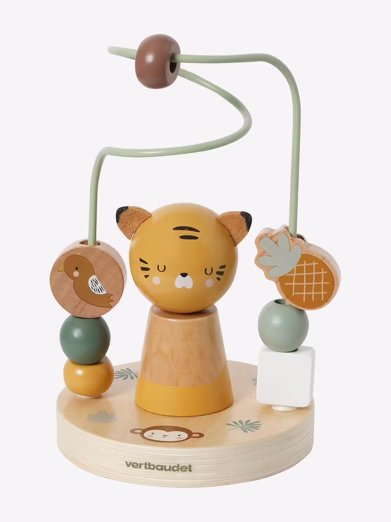 Vertbaudet Baby Motorikschleife Holz FSC - beige waldfreunde