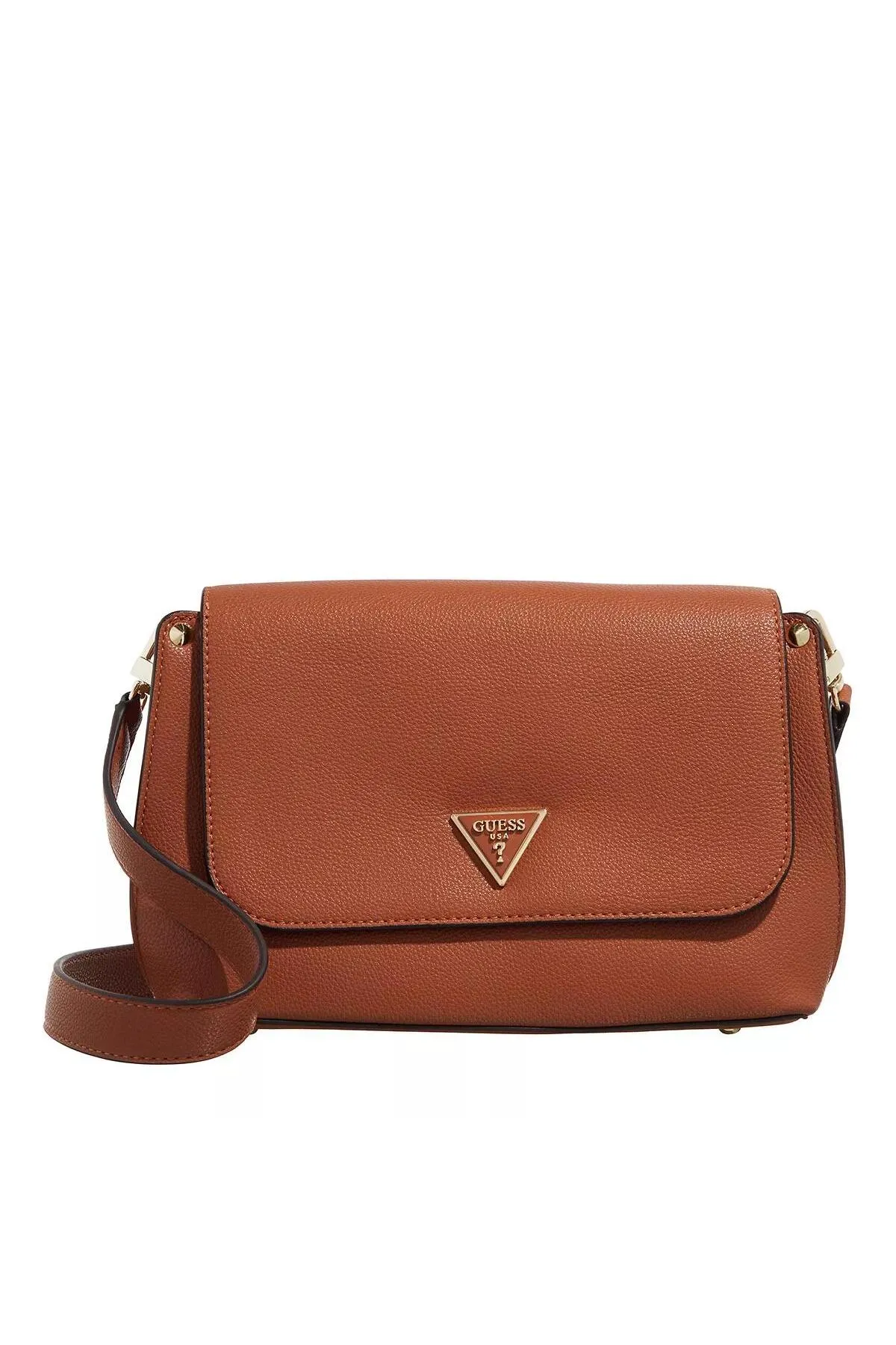 Guess  Meridian Umhängetasche mit Klappe Cognac