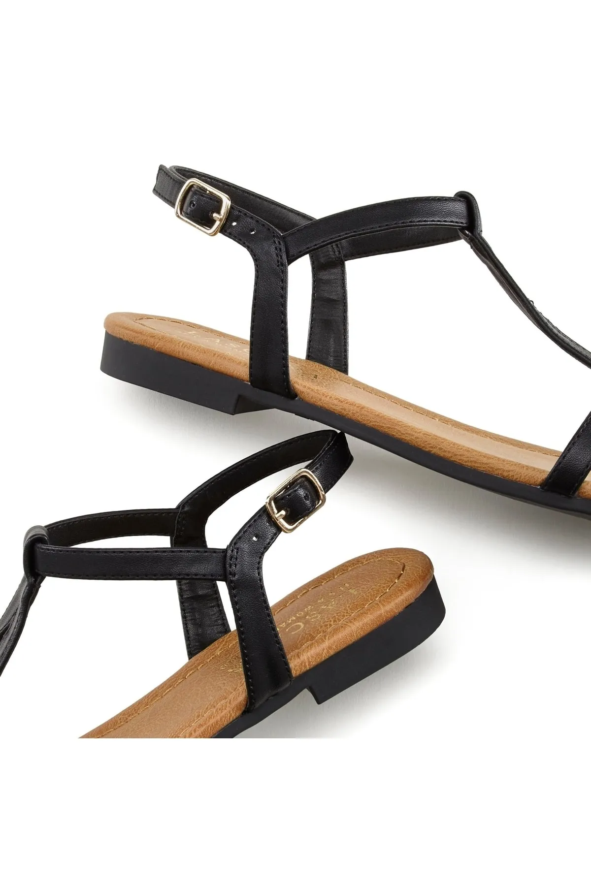 LASCANA  Sandalette - Schwarz - Flacher Absatz