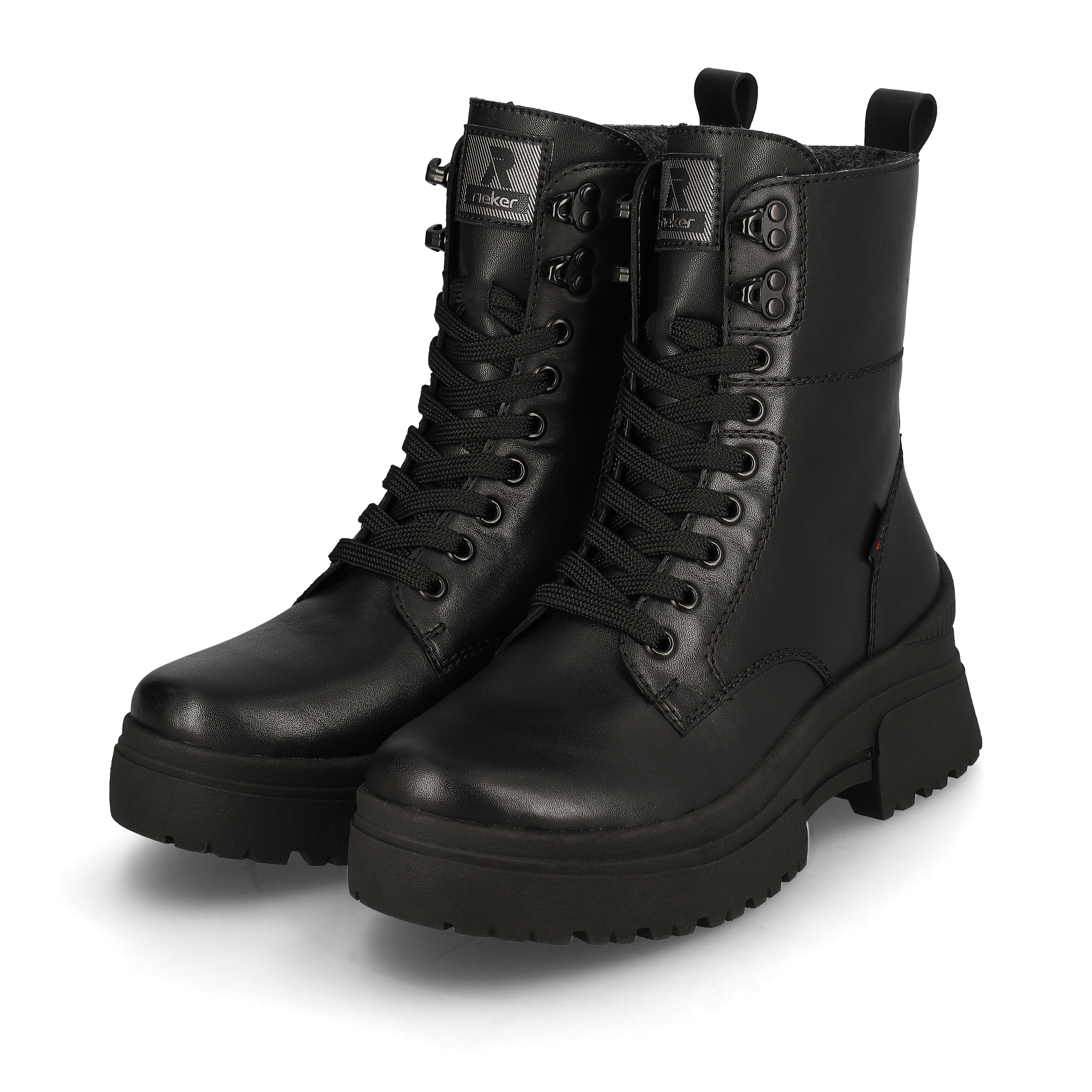 Rieker Damen Schnürstiefel deep black