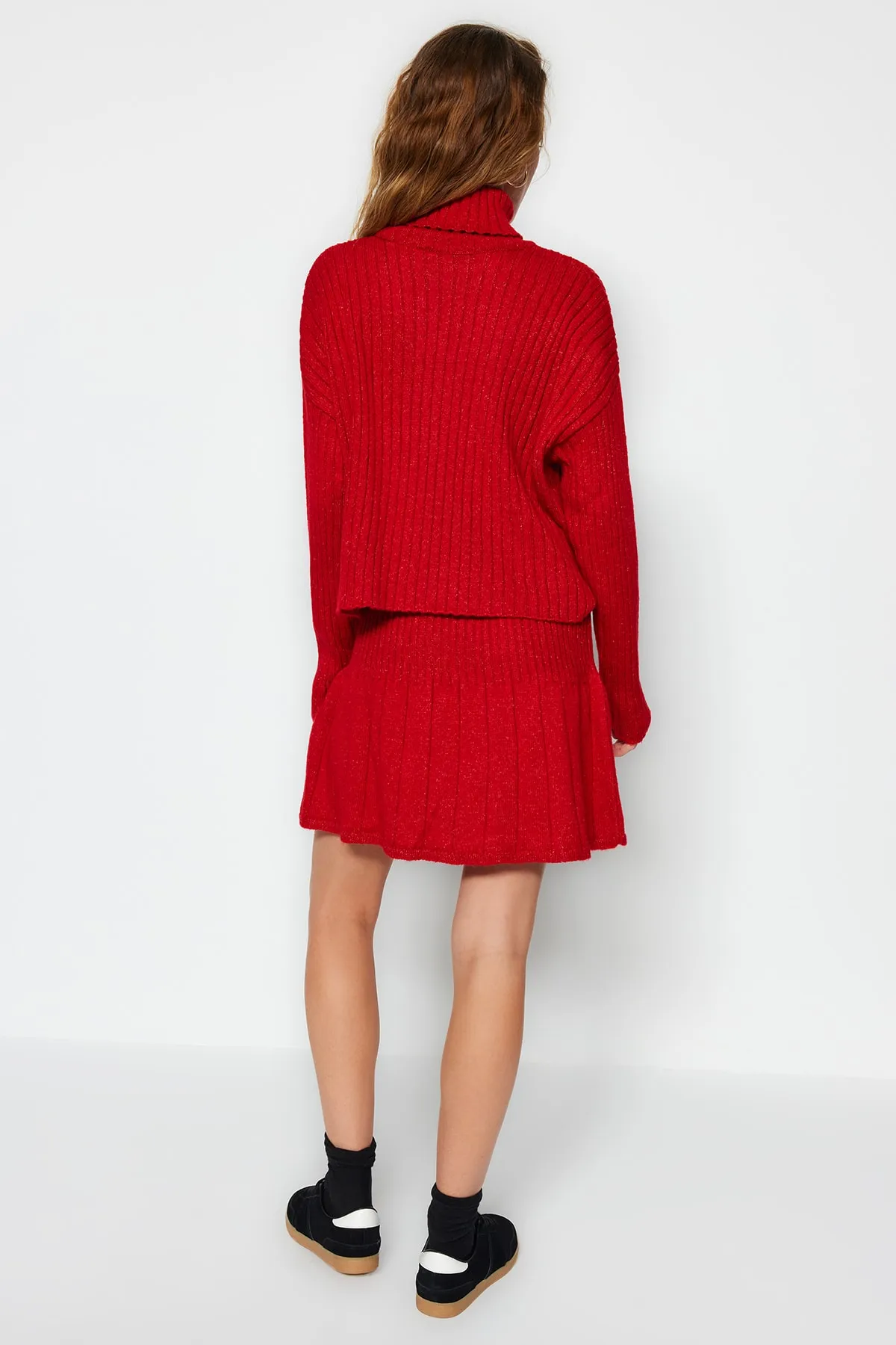 Trendyol Collection  Tile Crop Knitwear Bottom-Top-Set TWOAW24AU00019