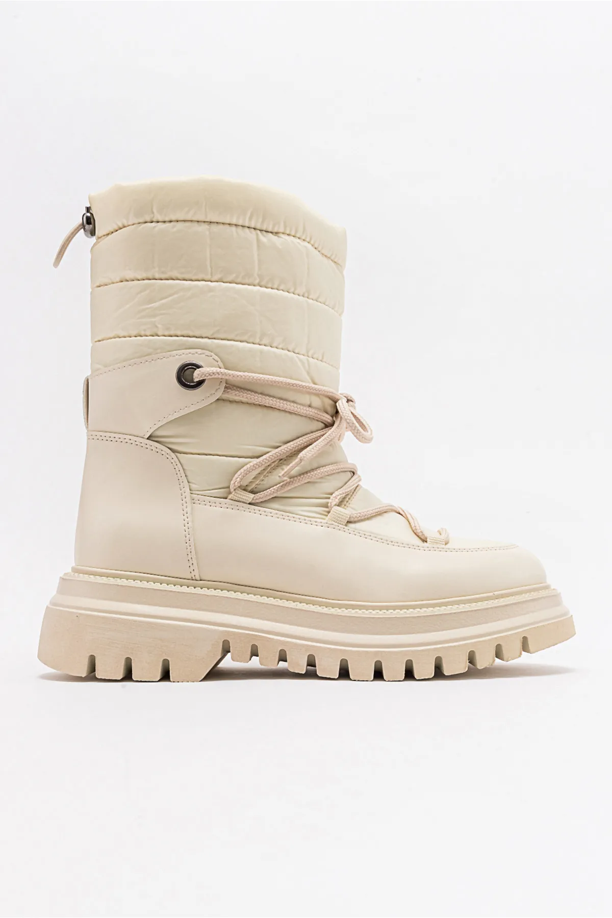 LuviShoes  Weld Beige Skin Damen-Schneestiefel