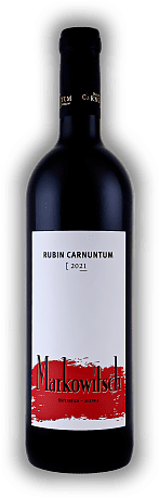 Markowitsch, Rubin Carnuntum, Zweigelt, Qualitätswein, trocken, 2021, Carnuntum  Markowitsch, Rubin Carnuntum, Zweigelt, Qualitätswein, trocken, 2021, Carnuntum  Der Ausbau dieses weichen und fülligen Weines erfolgte in Barriques aus französischer Ei