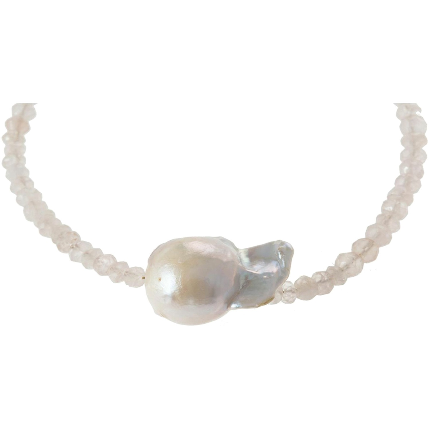 Armband 'Barock Zuchtperle und facettierte Rosenquarze'
