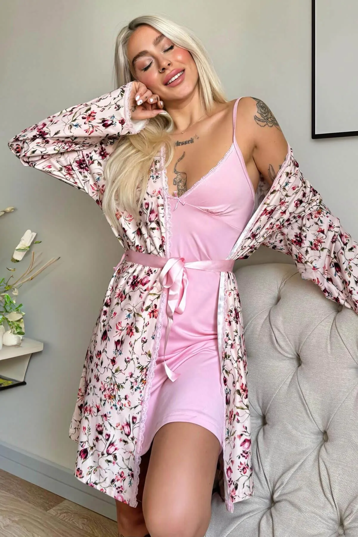 Pijamaevi  Pyjama set - Dunkelblau - Unifarben