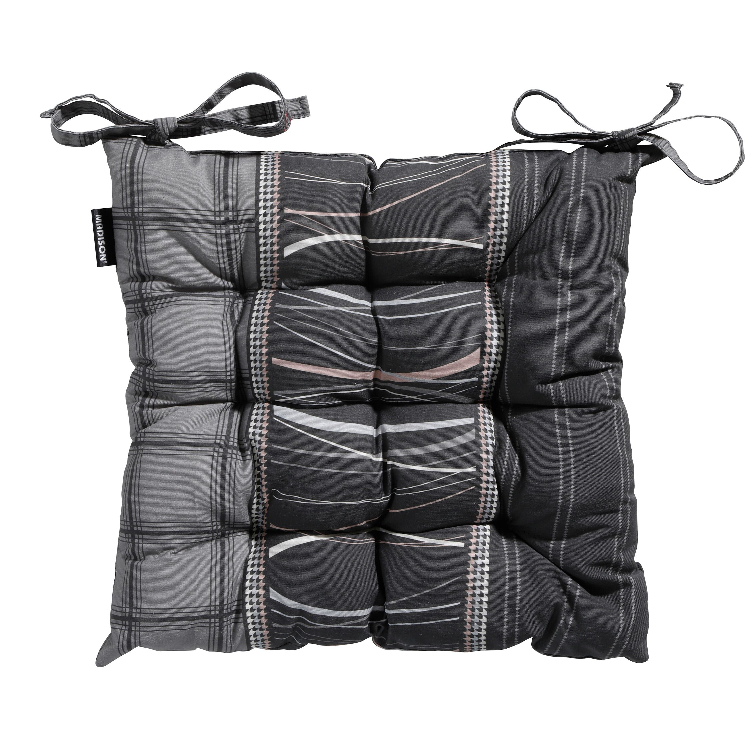 Madison Lines Grey 46x46 Sitzkissen