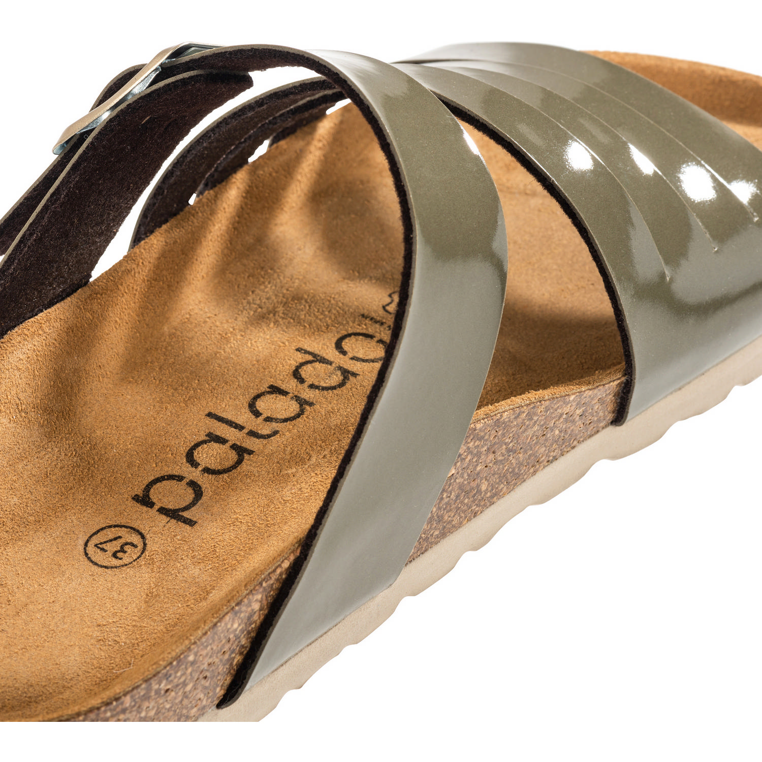 Palado Roma, Pantoletten, Damen, Lack Khaki