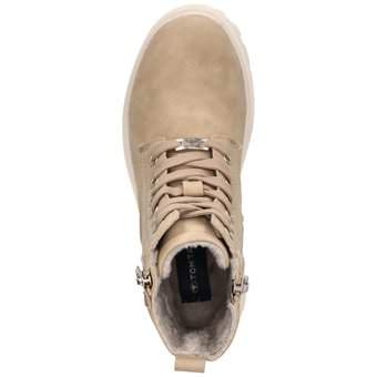 Tom Tailor Schnür Boots in beige