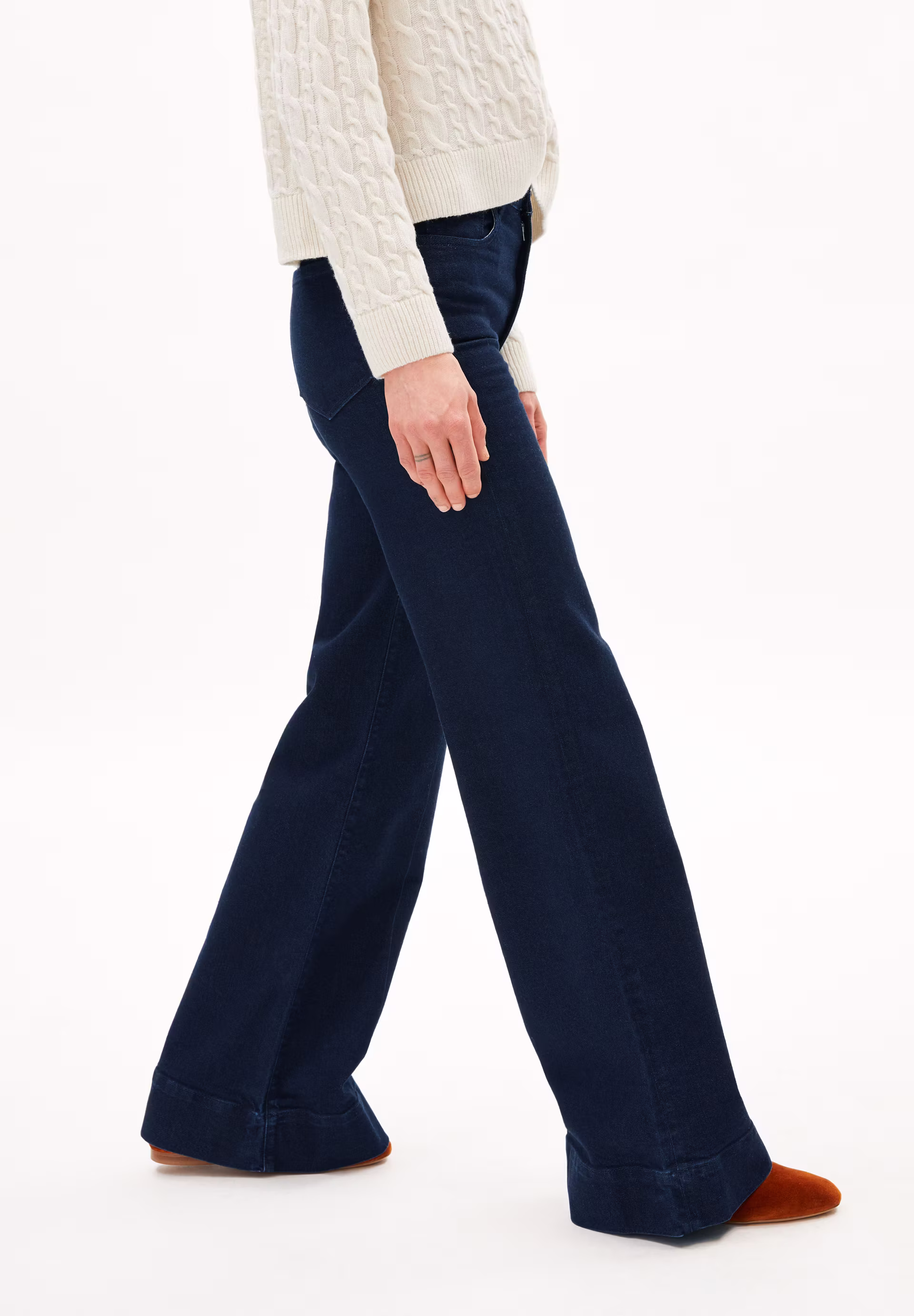 Wide Leg High Waist aus recyceltem Baumwoll Mix