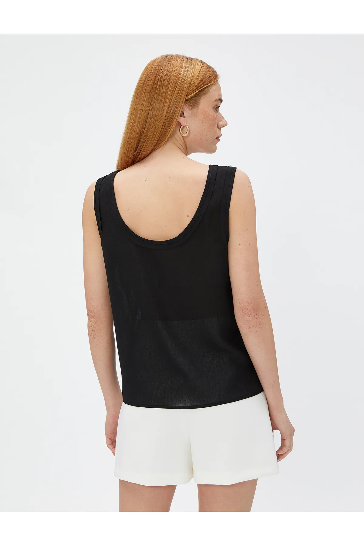 Koton  Transparente Trägerbluse mit U-Ausschnitt