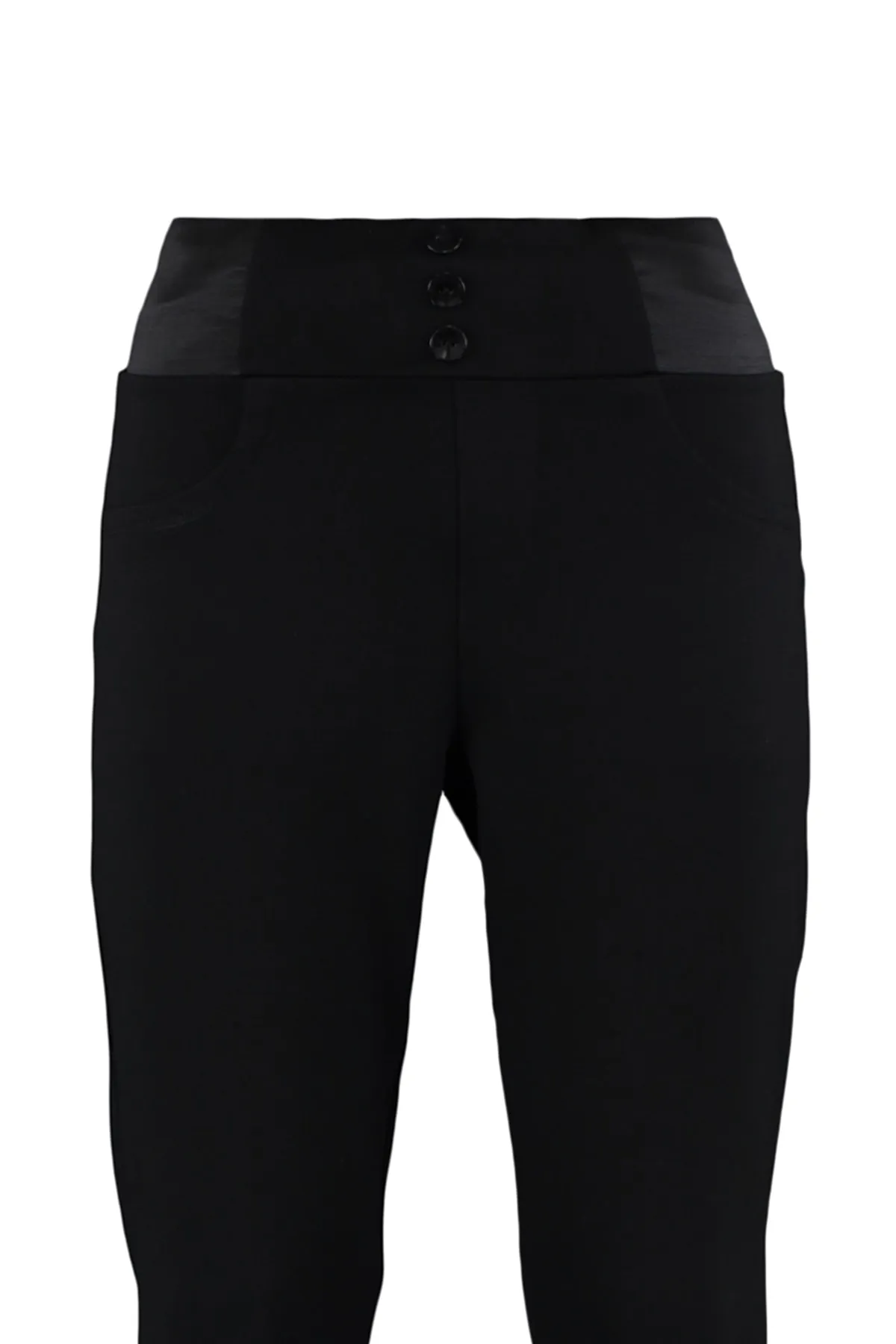 Trendyol Curve  Schwarze Skinny-Strickhose mit elastischem Bund TBBAW23AR00023